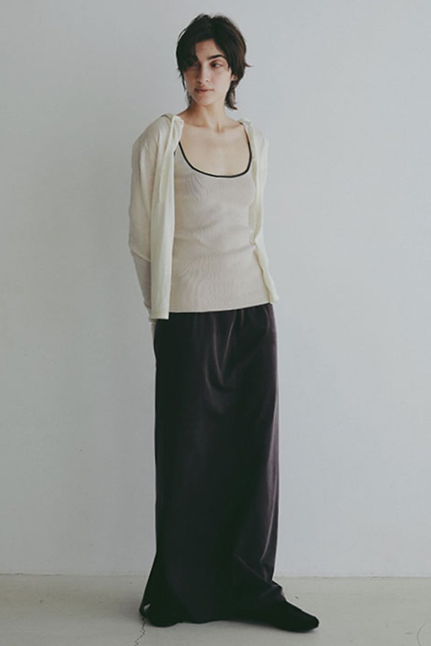 【エトレトウキョウ/ETRE TOKYO】のキュプラジャージロングスカート 人気、トレンドファッション・服の通販 founy(ファニー) 　ファッション　Fashion　レディースファッション　Fashion for Women　スカート　Skirts　ロングスカート　Long Skirts / Maxi & Midi Skirts　ヴィンテージ　Vintage Style　カットソー　Cut and Sewn Top　キュプラ　Cupro, Eco Fabric　シンプル　Simple, Minimal　スリット　Slit, Slit Detail　セットアップ　Set-Up, Coordinated Outfit　バランス　Balance, Style Balance　リラックス　Relax, Relaxed Fit　ロング　Long, Long-Length　エレガント 上品　Elegant　新作・新入荷　New Arrivals / New In　other-5|ID: prp329100004865049 ipo3291000000036211101