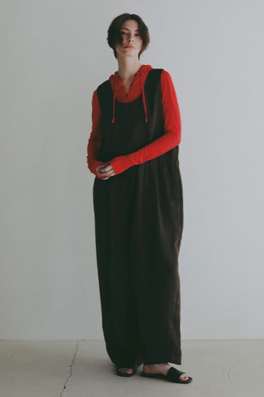 【エトレトウキョウ/ETRE TOKYO】のクルーネックキュプラタンクオールインワン インテリア・キッズ・メンズ・レディースファッション・服の通販 founy(ファニー) 　ファッション　Fashion　レディースファッション　Fashion for Women　パンツ　Pants & Trousers　キュプラ　Cupro, Eco Fabric　センター　Center, Center Line　タンク　Tank Top, Sleeveless Top　なめらか　Smooth, Silky Texture　バランス　Balance, Style Balance　フォルム　Silhouette, Form　ブラウジング　Blouson Silhouette, Cinched Waist　ボトム　Bottoms, Lower Wear　新作・新入荷　New Arrivals / New In　ブラウン|ID: prp329100004865052 ipo3291000000036211125