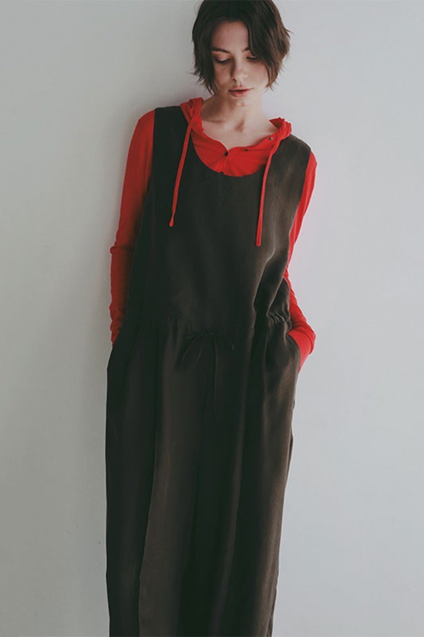 【エトレトウキョウ/ETRE TOKYO】のクルーネックキュプラタンクオールインワン 人気、トレンドファッション・服の通販 founy(ファニー) 　ファッション　Fashion　レディースファッション　Fashion for Women　パンツ　Pants & Trousers　キュプラ　Cupro, Eco Fabric　センター　Center, Center Line　タンク　Tank Top, Sleeveless Top　なめらか　Smooth, Silky Texture　バランス　Balance, Style Balance　フォルム　Silhouette, Form　ブラウジング　Blouson Silhouette, Cinched Waist　ボトム　Bottoms, Lower Wear　新作・新入荷　New Arrivals / New In　other-3|ID: prp329100004865052 ipo3291000000036211128