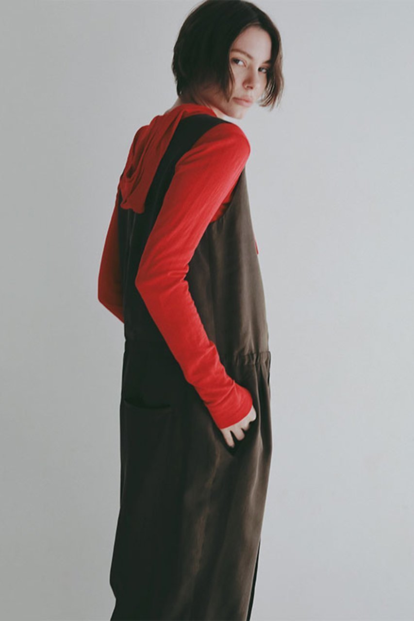 【エトレトウキョウ/ETRE TOKYO】のクルーネックキュプラタンクオールインワン 人気、トレンドファッション・服の通販 founy(ファニー) 　ファッション　Fashion　レディースファッション　Fashion for Women　パンツ　Pants & Trousers　キュプラ　Cupro, Eco Fabric　センター　Center, Center Line　タンク　Tank Top, Sleeveless Top　なめらか　Smooth, Silky Texture　バランス　Balance, Style Balance　フォルム　Silhouette, Form　ブラウジング　Blouson Silhouette, Cinched Waist　ボトム　Bottoms, Lower Wear　新作・新入荷　New Arrivals / New In　other-4|ID: prp329100004865052 ipo3291000000036211129