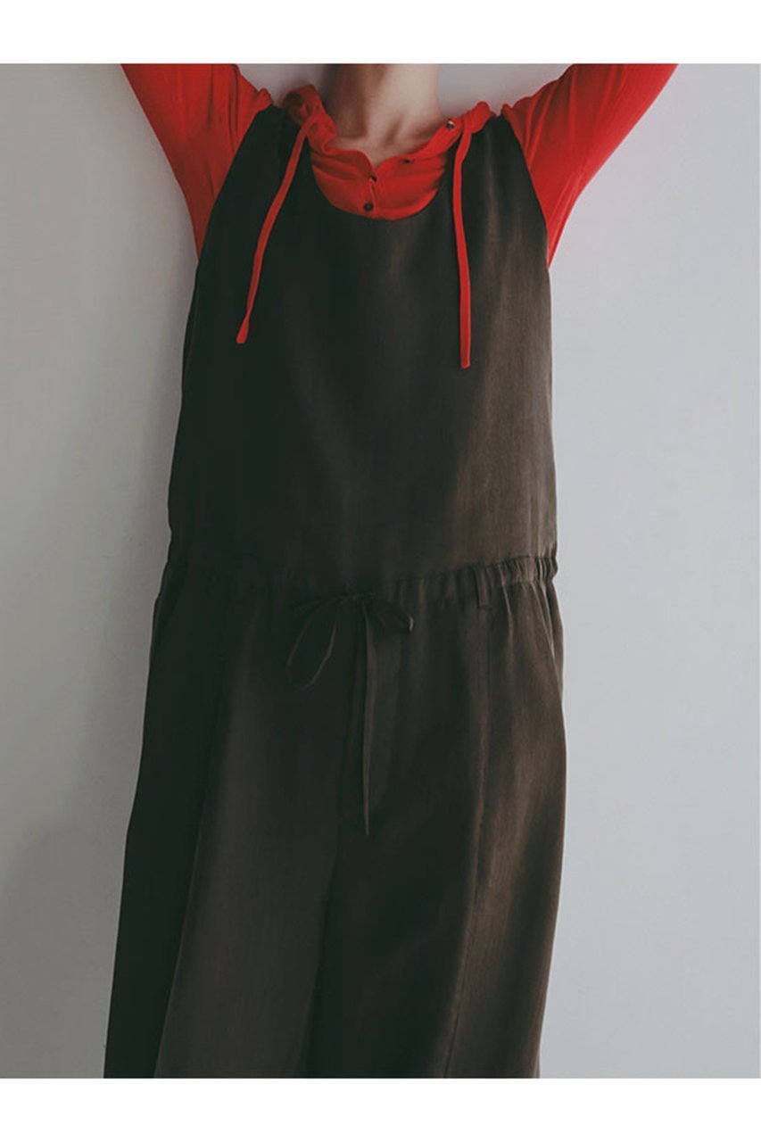 【エトレトウキョウ/ETRE TOKYO】のクルーネックキュプラタンクオールインワン 人気、トレンドファッション・服の通販 founy(ファニー) 　ファッション　Fashion　レディースファッション　Fashion for Women　パンツ　Pants & Trousers　キュプラ　Cupro, Eco Fabric　センター　Center, Center Line　タンク　Tank Top, Sleeveless Top　なめらか　Smooth, Silky Texture　バランス　Balance, Style Balance　フォルム　Silhouette, Form　ブラウジング　Blouson Silhouette, Cinched Waist　ボトム　Bottoms, Lower Wear　新作・新入荷　New Arrivals / New In　other-6|ID: prp329100004865052 ipo3291000000036211133