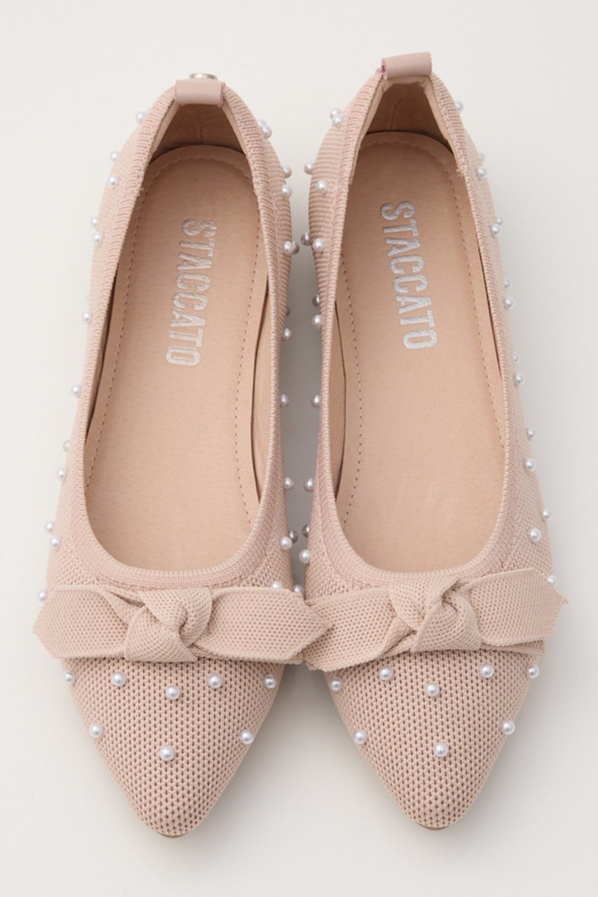 【スタッカート/STACCATO】のマーリーライトバレエシューズ インテリア・キッズ・メンズ・レディースファッション・服の通販 founy(ファニー) 　ファッション　Fashion　レディースファッション　Fashion for Women　クッション　Cushion, Throw Pillow　シューズ　Shoes, Footwear　バレエ　Ballet, Ballet Style　パール　Pearl, Pearl Accent　フィット　Fit, Slim Fit　フラット　Flat, Flat Shoes　リボン　Ribbon, Bow　新作・新入荷　New Arrivals / New In　軽量　Lightweight, Ultra Light　S.ピンク|ID: prp329100004865074 ipo3291000000036211286