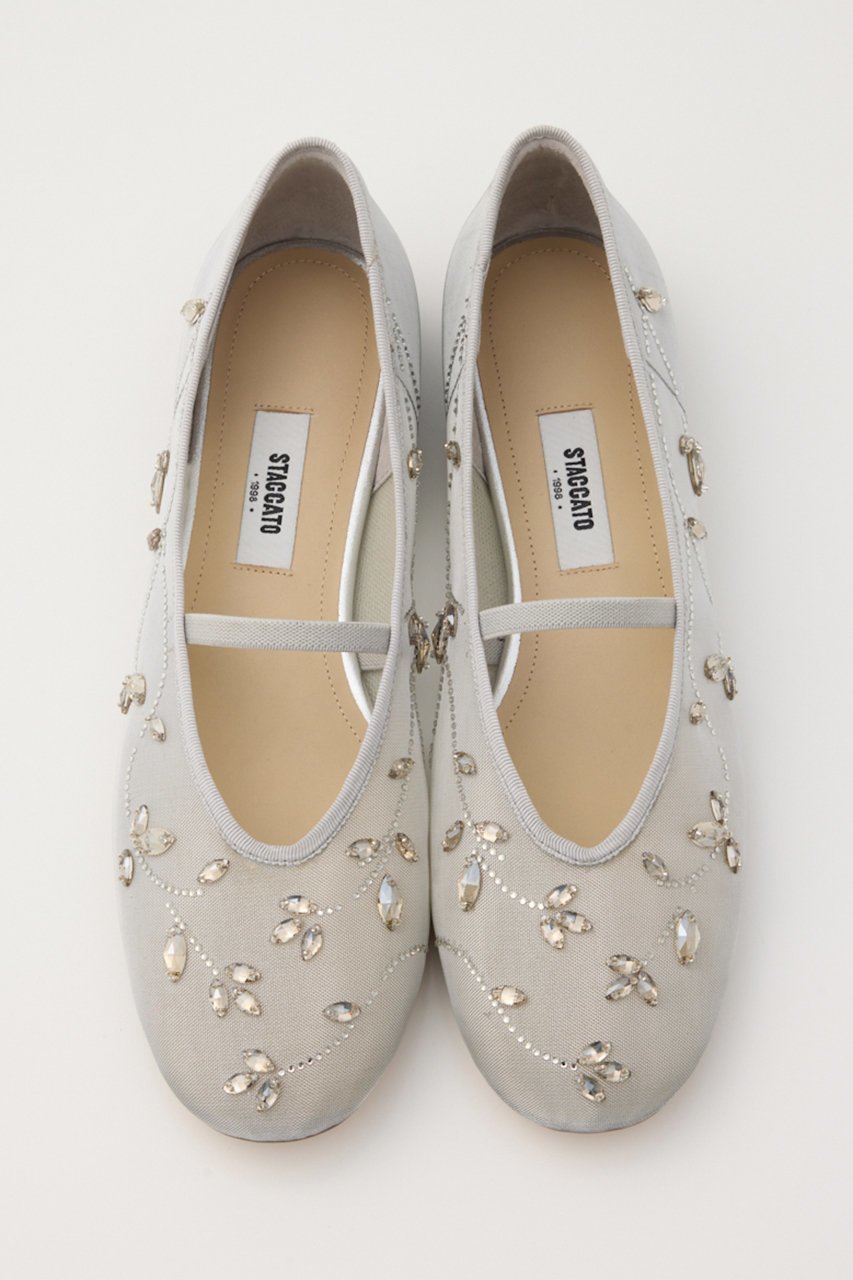 【スタッカート/STACCATO】のエンブロイドメッシュフラット 人気、トレンドファッション・服の通販 founy(ファニー) 　ファッション　Fashion　レディースファッション　Fashion for Women　ウッド　Wooden Design　シューズ　Shoes, Footwear　スクエア　Square, Square Shape　ストーン　Stone, Gem-Like　ダイヤモンド　Diamond, Brilliant Cut　ビジュー　Bijou, Jewel-like Accent　フラット　Flat, Flat Shoes　メッシュ　Mesh, Net Fabric　モチーフ　Motif, Design Theme　 other-1|ID: prp329100004865079 ipo3291000000036839170