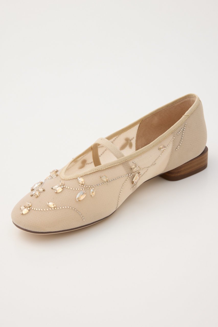 【スタッカート/STACCATO】のエンブロイドメッシュフラット 人気、トレンドファッション・服の通販 founy(ファニー) 　ファッション　Fashion　レディースファッション　Fashion for Women　ウッド　Wooden Design　シューズ　Shoes, Footwear　スクエア　Square, Square Shape　ストーン　Stone, Gem-Like　ダイヤモンド　Diamond, Brilliant Cut　ビジュー　Bijou, Jewel-like Accent　フラット　Flat, Flat Shoes　メッシュ　Mesh, Net Fabric　モチーフ　Motif, Design Theme　other-7|ID: prp329100004865079 ipo3291000000036839186