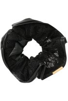 【エントワフェイン/ENTWURFEIN】のPatti レザー×レースコンビシュシュ ブラック|ID: prp329100004865092 ipo3291000000036211398