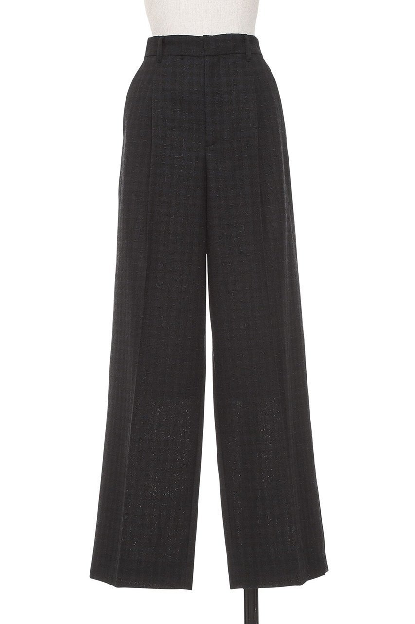 【オブリオ/AUBRIOT】のネップツイードギンガムワイドパンツ インテリア・キッズ・メンズ・レディースファッション・服の通販 founy(ファニー) 　ファッション　Fashion　レディースファッション　Fashion for Women　パンツ　Pants & Trousers　2026年　2026　イタリア　Italy　ギンガム　Gingham, Gingham Fabric　チェック　Check, Plaid, Tartan　ツイード／ツィード　Choker, Choker Necklace　ネップ　Nepp, Slub Yarn　フィット　Fit, Slim Fit　リラックス　Relax, Relaxed Fit　夏　Summer　春　Spring　S/S・春夏　SS, Spring/Summer, Warm Season　ネイビー|ID: prp329100004865150 ipo3291000000036211806