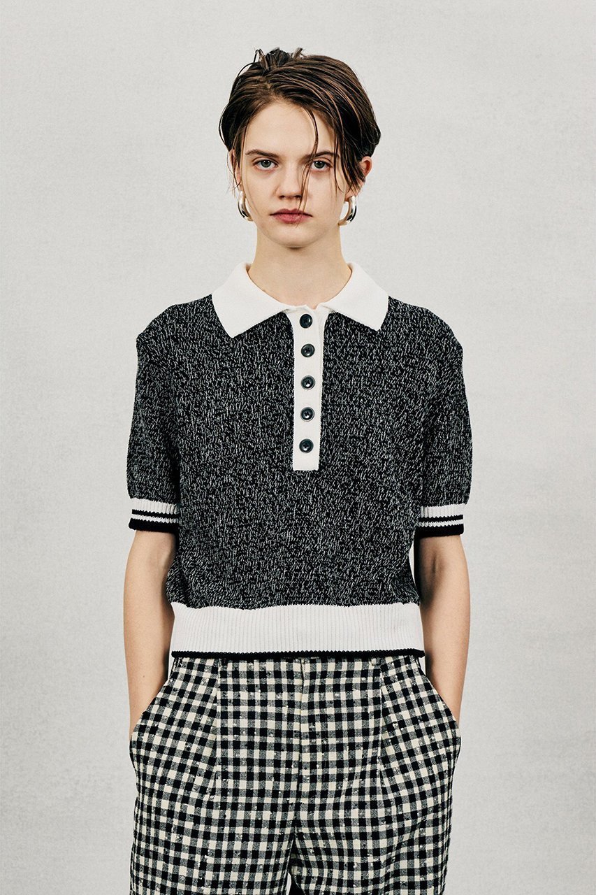 【オブリオ/AUBRIOT】のツイストコットンモクポロセーター インテリア・キッズ・メンズ・レディースファッション・服の通販 founy(ファニー) 　ファッション　Fashion　レディースファッション　Fashion for Women　トップス・カットソー　Cut & Sew Tops　ニット　Knit Tops & Sweaters　カジュアルプルオーバー・ニットトップス　Pullovers & Knit Tops / Casual Pullovers　2026年　2026　イレギュラー　Irregular Design　クラシック　Classic, Timeless Style　セーター　Sweater, Knitwear　モダン　Modern, Contemporary　夏　Summer　春　Spring　S/S・春夏　SS, Spring/Summer, Warm Season　ブラック|ID: prp329100004865168 ipo3291000000036211938