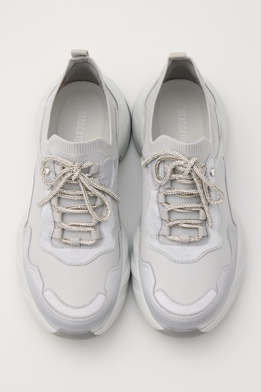 【スタッカート/STACCATO】のドルチェライトドールスニーカー 人気、トレンドファッション・服の通販 founy(ファニー) 　ファッション　Fashion　レディースファッション　Fashion for Women　コンビ　Combo, Combination Style　サテン　Satin, Glossy Fabric　スニーカー　Sneakers, Trainers　スポーティ　Sporty, Casual Athletic　リボン　Ribbon, Bow　レース　Lace, Lace Fabric　人気　Popular, Best Seller　再入荷　Restock / Back in Stock　軽量　Lightweight, Ultra Light　other-2|ID: prp329100004865208 ipo3291000000036212189