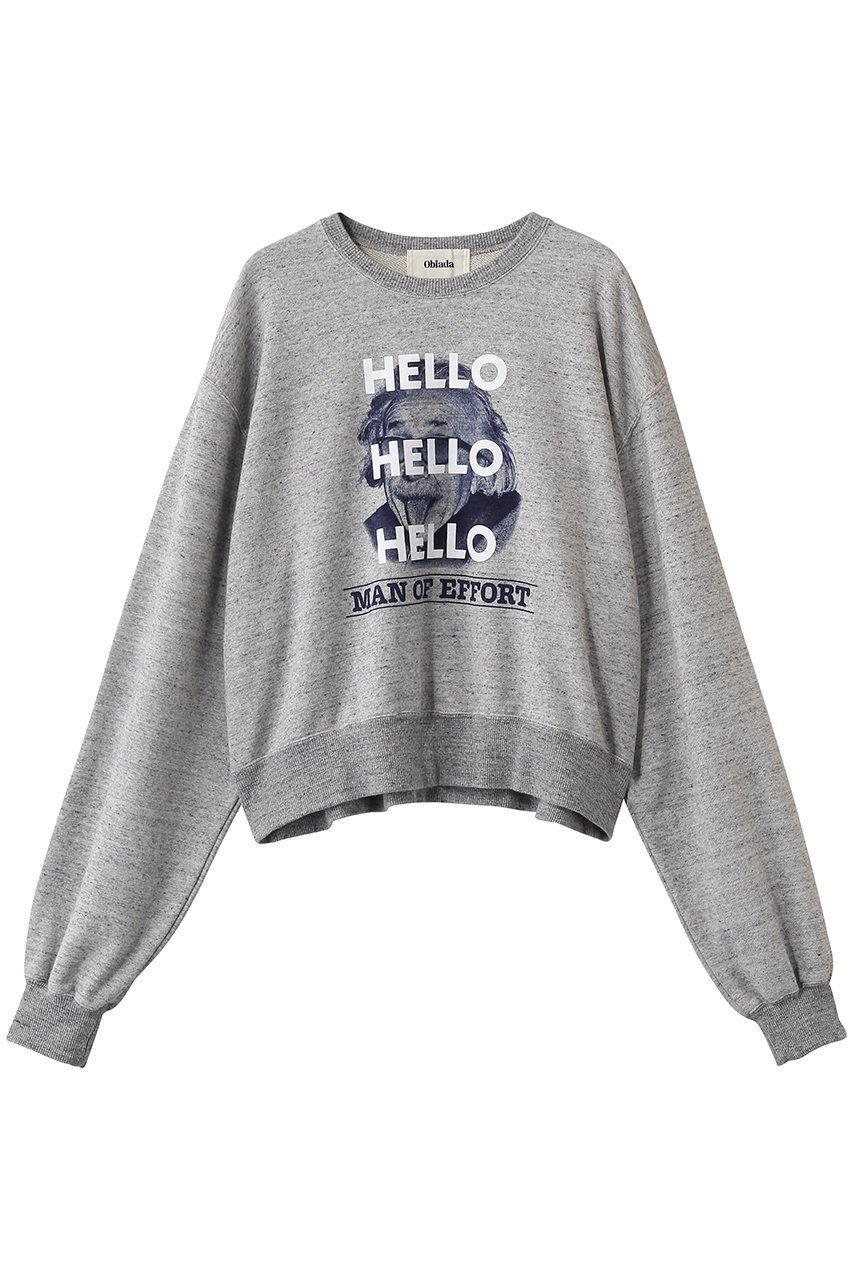 【オブラダ/Oblada】のUNCLE スウェット インテリア・キッズ・メンズ・レディースファッション・服の通販 founy(ファニー) ファッション Fashion レディースファッション Fashion for Women トップス・カットソー Cut & Sew Tops シャツ・ブラウス・オフィスカジュアル Elegant Blouses & Button-Ups レディースパーカー・カジュアルフーディー Casual Hoodies & Sweatshirts ロングTシャツ・Tシャツ Longline T-Shirts & Tees スウェット・クルーネックトップス Sweatshirts & Crewnecks / Relaxed Fit Sweat Tops カットソー・ベーシックTシャツ Cut-and-Sewn Tops / Stretch Tees & Basics 2026年 2026 スウェット / スエット Sweatshirt, Sweatwear スラックス Slacks, Dress Pants デニム Denim, Jeans Material プリント Print, Printed Pattern 夏 Summer 春 Spring S/S・春夏 SS, Spring/Summer, Warm Season グレー|ID: prp329100004865244 ipo3291000000036212464