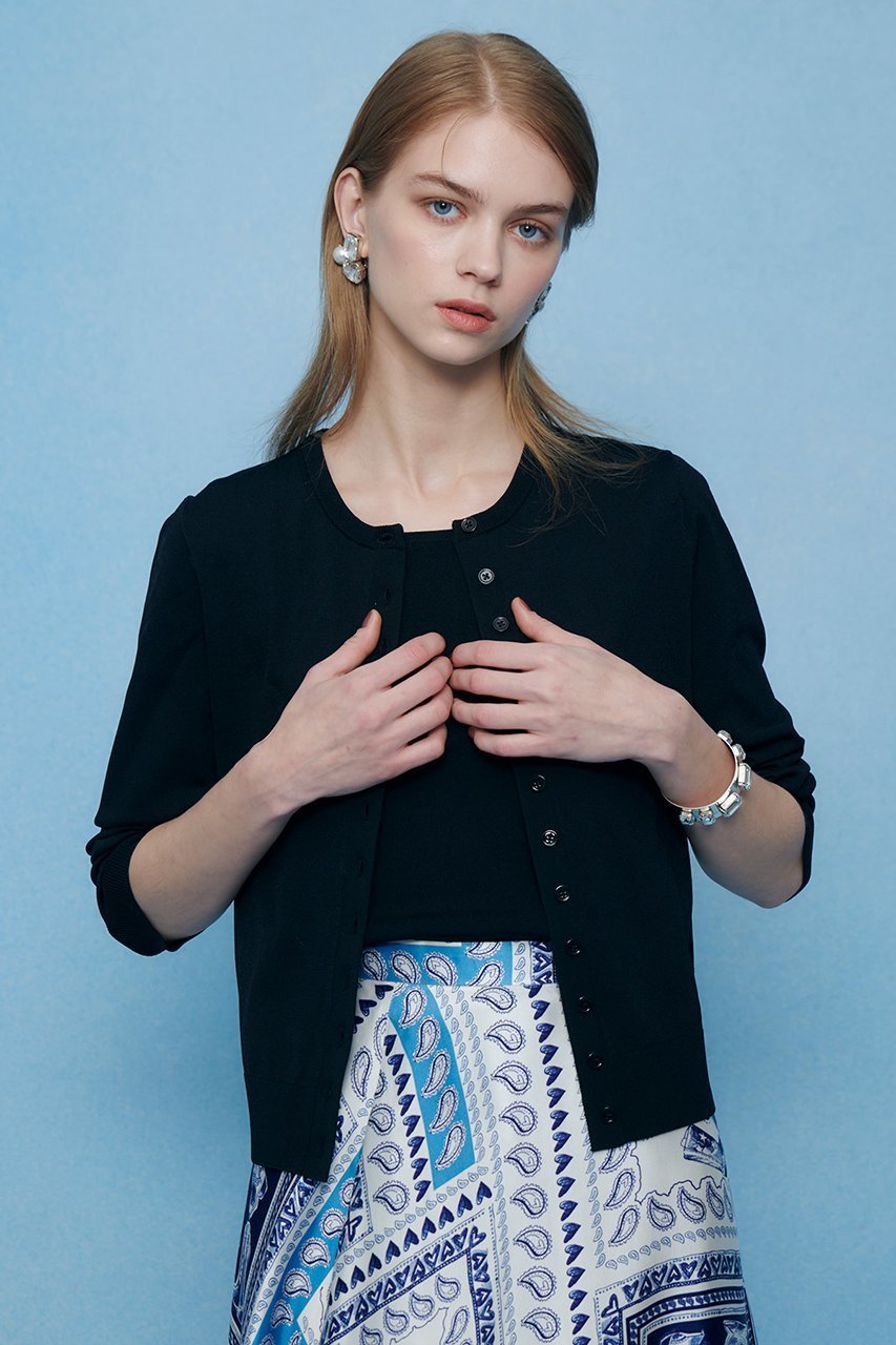 【アルアバイル/allureville】の【LOULOU WILLOUGHBY】MANYボタンカーディガン 人気、トレンドファッション・服の通販 founy(ファニー) 　ファッション　Fashion　レディースファッション　Fashion for Women　トップス・カットソー　Cut & Sew Tops　ニット　Knit Tops & Sweaters　カーディガン・羽織り　Layered Style Cardigans　2026年　2026　アンサンブル　Ensemble Set　カーディガン　Cardigan, Knitwear　シンプル　Simple, Minimal　スクエア　Square, Square Shape　タンク　Tank Top, Sleeveless Top　フロント　Front, Front Design　ロング　Long, Long-Length　夏　Summer　春　Spring　S/S・春夏　SS, Spring/Summer, Warm Season　other-5|ID: prp329100004865298 ipo3291000000036212884