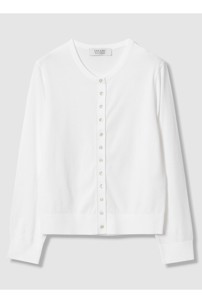 【アルアバイル/allureville】の【LOULOU WILLOUGHBY】MANYボタンカーディガン インテリア・キッズ・メンズ・レディースファッション・服の通販 founy(ファニー) 　ファッション　Fashion　レディースファッション　Fashion for Women　トップス・カットソー　Cut & Sew Tops　ニット　Knit Tops & Sweaters　カーディガン・羽織り　Layered Style Cardigans　アンサンブル　Ensemble Set　カーディガン　Cardigan, Knitwear　シンプル　Simple, Minimal　スクエア　Square, Square Shape　タンク　Tank Top, Sleeveless Top　フロント　Front, Front Design　ロング　Long, Long-Length　オフホワイト|ID: prp329100004865298 ipo3291000000036840064