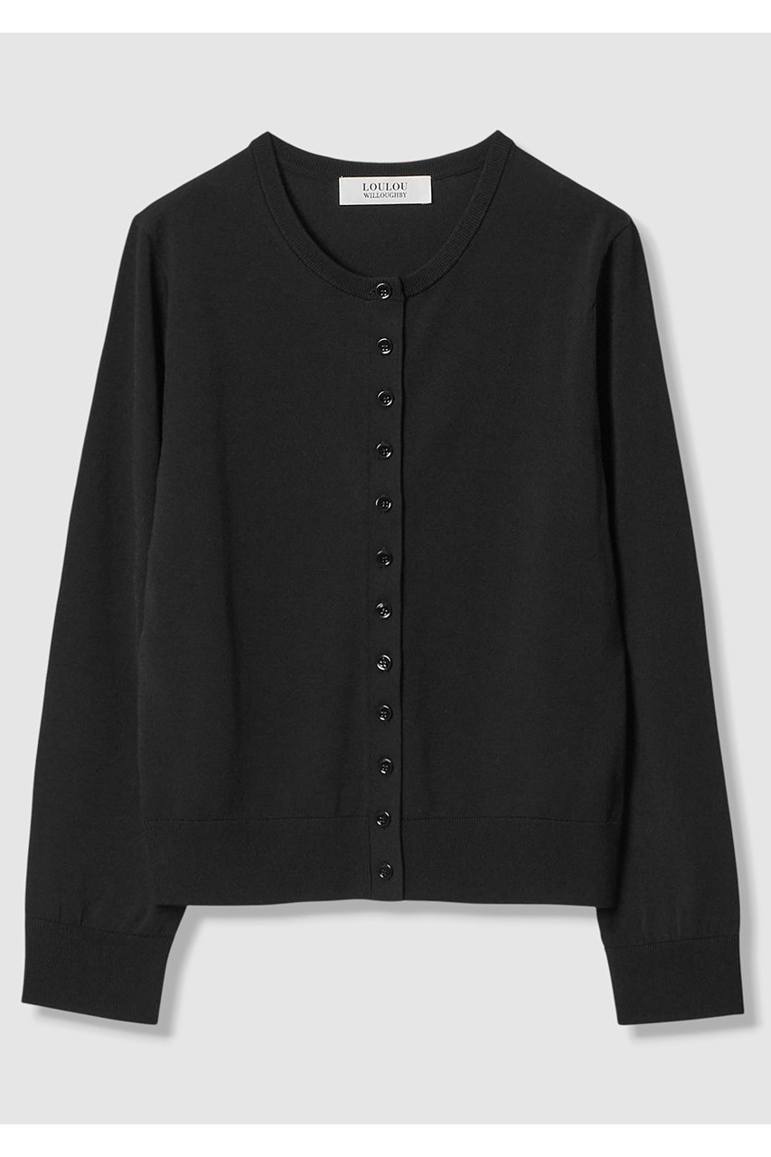 【アルアバイル/allureville】の【LOULOU WILLOUGHBY】MANYボタンカーディガン インテリア・キッズ・メンズ・レディースファッション・服の通販 founy(ファニー) 　ファッション　Fashion　レディースファッション　Fashion for Women　トップス・カットソー　Cut & Sew Tops　ニット　Knit Tops & Sweaters　カーディガン・羽織り　Layered Style Cardigans　アンサンブル　Ensemble Set　カーディガン　Cardigan, Knitwear　シンプル　Simple, Minimal　スクエア　Square, Square Shape　タンク　Tank Top, Sleeveless Top　フロント　Front, Front Design　ロング　Long, Long-Length　ブラック|ID: prp329100004865298 ipo3291000000036840072