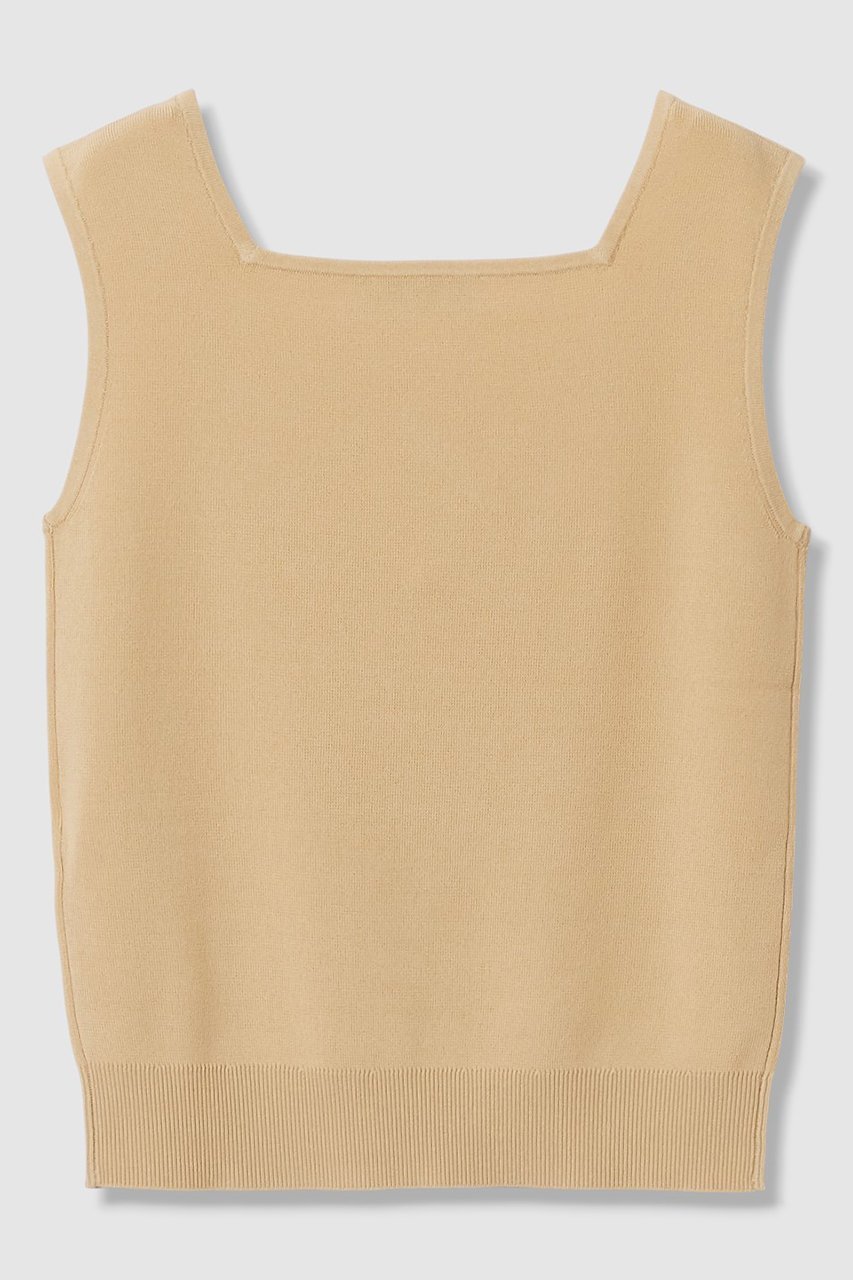 【アルアバイル/allureville】の【LOULOU WILLOUGHBY】スクエアタンク 人気、トレンドファッション・服の通販 founy(ファニー) 　ファッション　Fashion　レディースファッション　Fashion for Women　トップス・カットソー　Cut & Sew Tops　キャミソール&ノースリーブ　Camisoles & Sleeveless Tops　シャツ・ブラウス・オフィスカジュアル　Elegant Blouses & Button-Ups　ロングTシャツ・Tシャツ　Longline T-Shirts & Tees　カットソー・ベーシックTシャツ　Cut-and-Sewn Tops / Stretch Tees & Basics　2026年　2026　インナー　Innerwear　キャミソール　Camisole, Spaghetti Strap Top　ジャケット　Jacket, Outerwear　スクエア　Square, Square Shape　タンク　Tank Top, Sleeveless Top　デコルテ　Décolleté, Neckline　エレガント 上品　Elegant　夏　Summer　春　Spring　S/S・春夏　SS, Spring/Summer, Warm Season　other-2|ID: prp329100004865300 ipo3291000000036212896