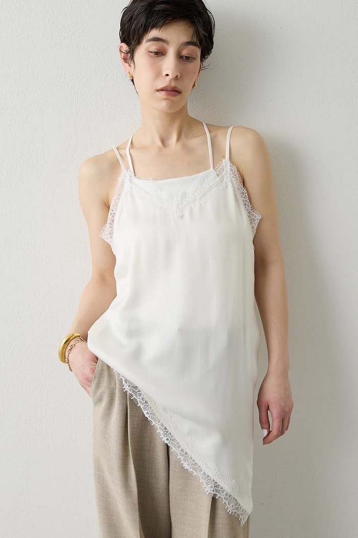 【ウィムガゼット/Whim Gazette】の【THE PAUSE】レーストリムキャミブラウス インテリア・キッズ・メンズ・レディースファッション・服の通販 founy(ファニー) https://founy.com/ ファッション Fashion レディースファッション Fashion for Women トップス・カットソー Cut & Sew Tops キャミソール&ノースリーブ Camisoles & Sleeveless Tops シャツ・ブラウス・オフィスカジュアル Elegant Blouses & Button-Ups 2026年 2026 おすすめ Recommended / Our Picks エレガント 上品 Elegant カットソー Cut and Sewn Top キャミソール Camisole, Spaghetti Strap Top キュプラ Cupro, Eco Fabric サテン Satin, Glossy Fabric タンク Tank Top, Sleeveless Top ノースリーブ Sleeveless, No-Sleeve ボトム Bottoms, Lower Wear レース Lace, Lace Fabric 夏 Summer 春 Spring S/S・春夏 SS, Spring/Summer, Warm Season |ID: prp329100004865305 ipo3291000000036212943