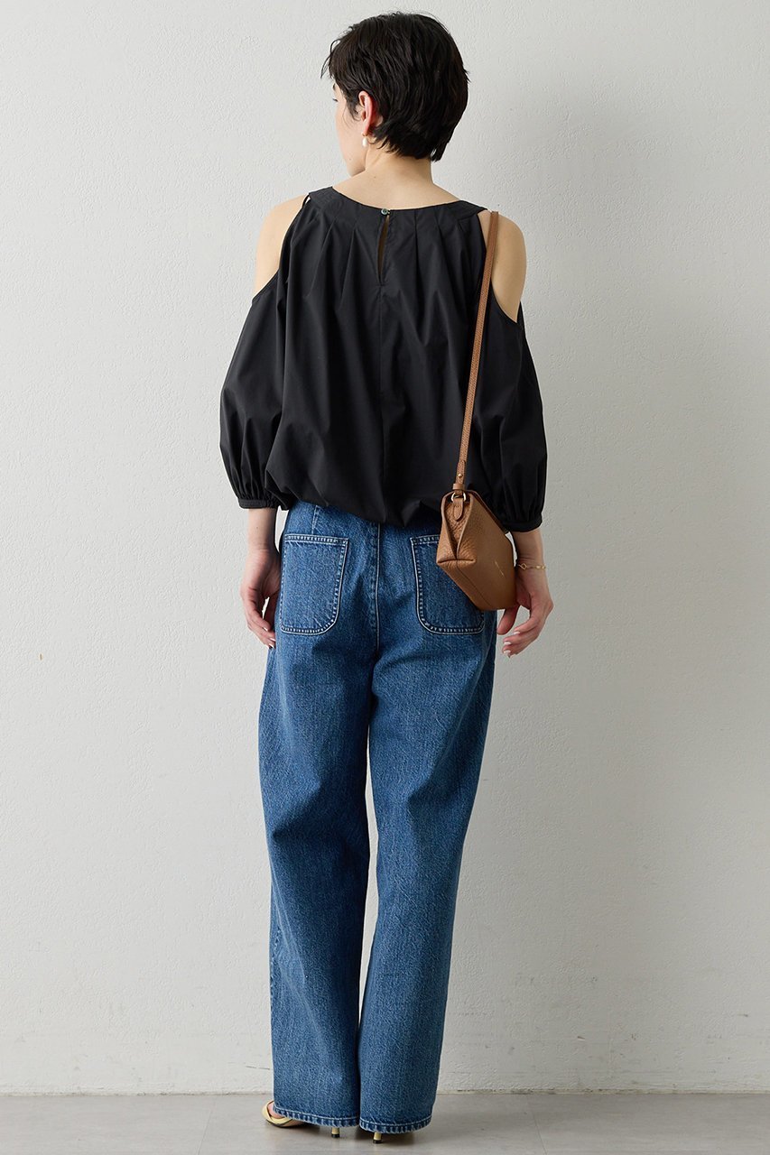 【ウィムガゼット/Whim Gazette】の【THE PAUSE】オープンショルダーブラウス 人気、トレンドファッション・服の通販 founy(ファニー) 　ファッション　Fashion　レディースファッション　Fashion for Women　トップス・カットソー　Cut & Sew Tops　シャツ・ブラウス・オフィスカジュアル　Elegant Blouses & Button-Ups　2026年　2026　おすすめ　Recommended / Our Picks　ギャザー　Gathered, Ruffled　スリーブ　Sleeve, Long Sleeve / Short Sleeve　タイプライター　Typewriter Fabric, Crisp Cotton　フォルム　Silhouette, Form　ロング　Long, Long-Length　夏　Summer　春　Spring　S/S・春夏　SS, Spring/Summer, Warm Season　other-4|ID: prp329100004865306 ipo3291000000036212965