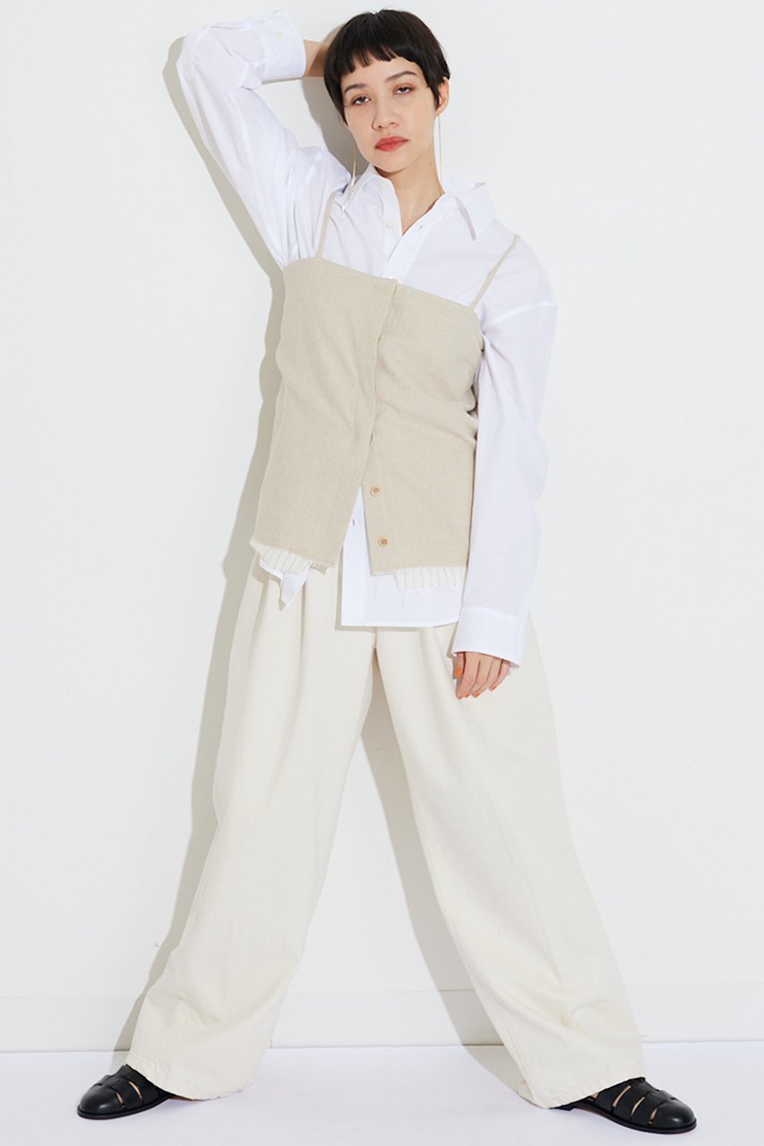 【ウィムガゼット/Whim Gazette】の【THE PAUSE】キャミブラウス 人気、トレンドファッション・服の通販 founy(ファニー) 　ファッション　Fashion　レディースファッション　Fashion for Women　トップス・カットソー　Cut & Sew Tops　キャミソール&ノースリーブ　Camisoles & Sleeveless Tops　シャツ・ブラウス・オフィスカジュアル　Elegant Blouses & Button-Ups　2026年　2026　おすすめ　Recommended / Our Picks　インナー　Innerwear　カットソー　Cut and Sewn Top　キャミソール　Camisole, Spaghetti Strap Top　スタイリッシュ　Stylish, Fashionable　ストライプ　Stripe, Striped Pattern　ノースリーブ　Sleeveless, No-Sleeve　リネン　Linen, Linen Fabric　夏　Summer　春　Spring　S/S・春夏　SS, Spring/Summer, Warm Season　other-3|ID: prp329100004865307 ipo3291000000036212975