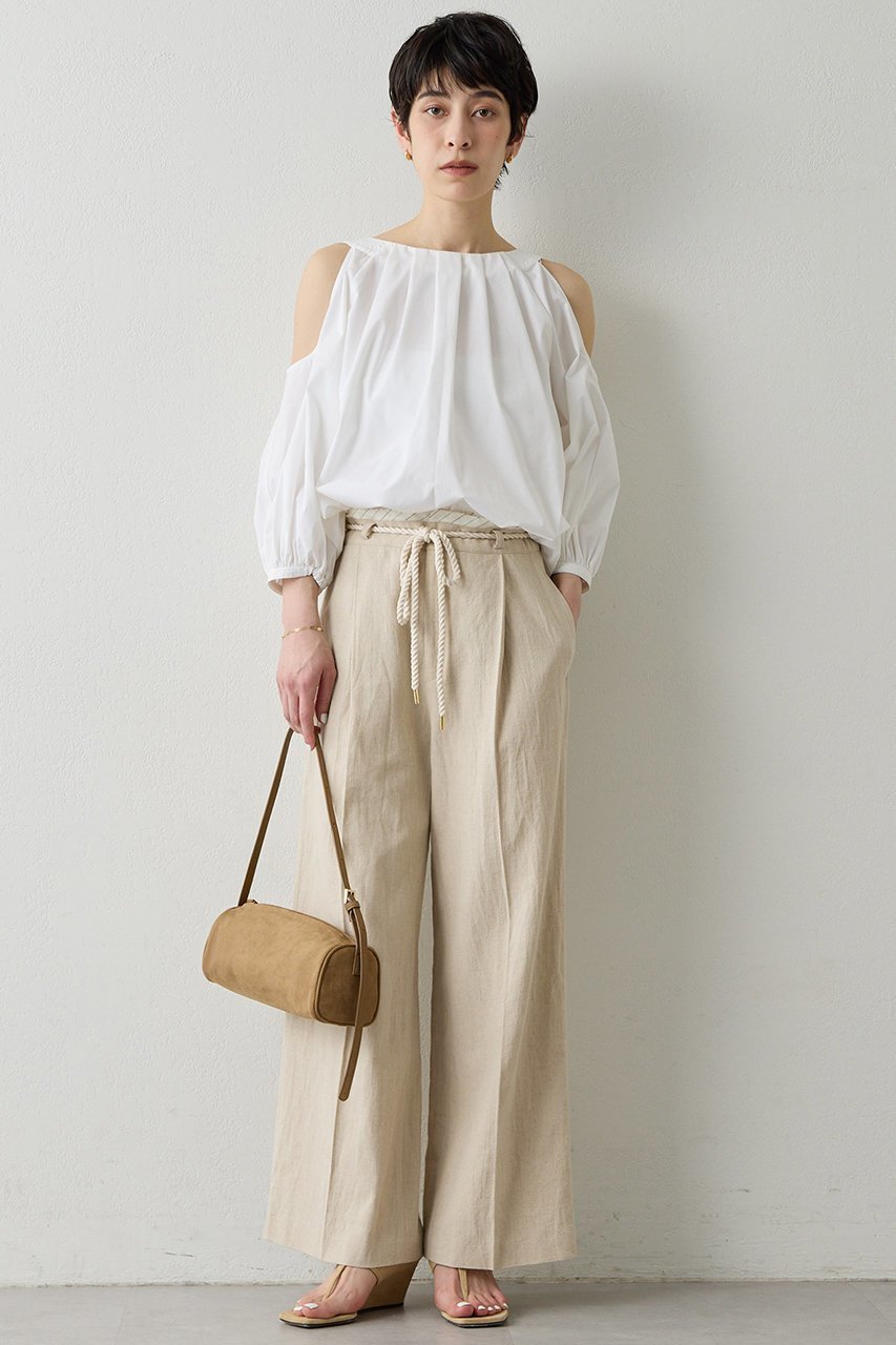 【ウィムガゼット/Whim Gazette】の【THE PAUSE】ロープベルトパンツ 人気、トレンドファッション・服の通販 founy(ファニー) 　ファッション　Fashion　レディースファッション　Fashion for Women　パンツ　Pants & Trousers　ベルト&ウエストマーク　Belts & Waist Accessories　2026年　2026　スタイリッシュ　Stylish, Fashionable　ストライプ　Stripe, Striped Pattern　ストレート　Straight, Straight Cut　リネン　Linen, Linen Fabric　ワイド　Wide, Wide Fit　夏　Summer　春　Spring　S/S・春夏　SS, Spring/Summer, Warm Season　other-2|ID: prp329100004865308 ipo3291000000036212987