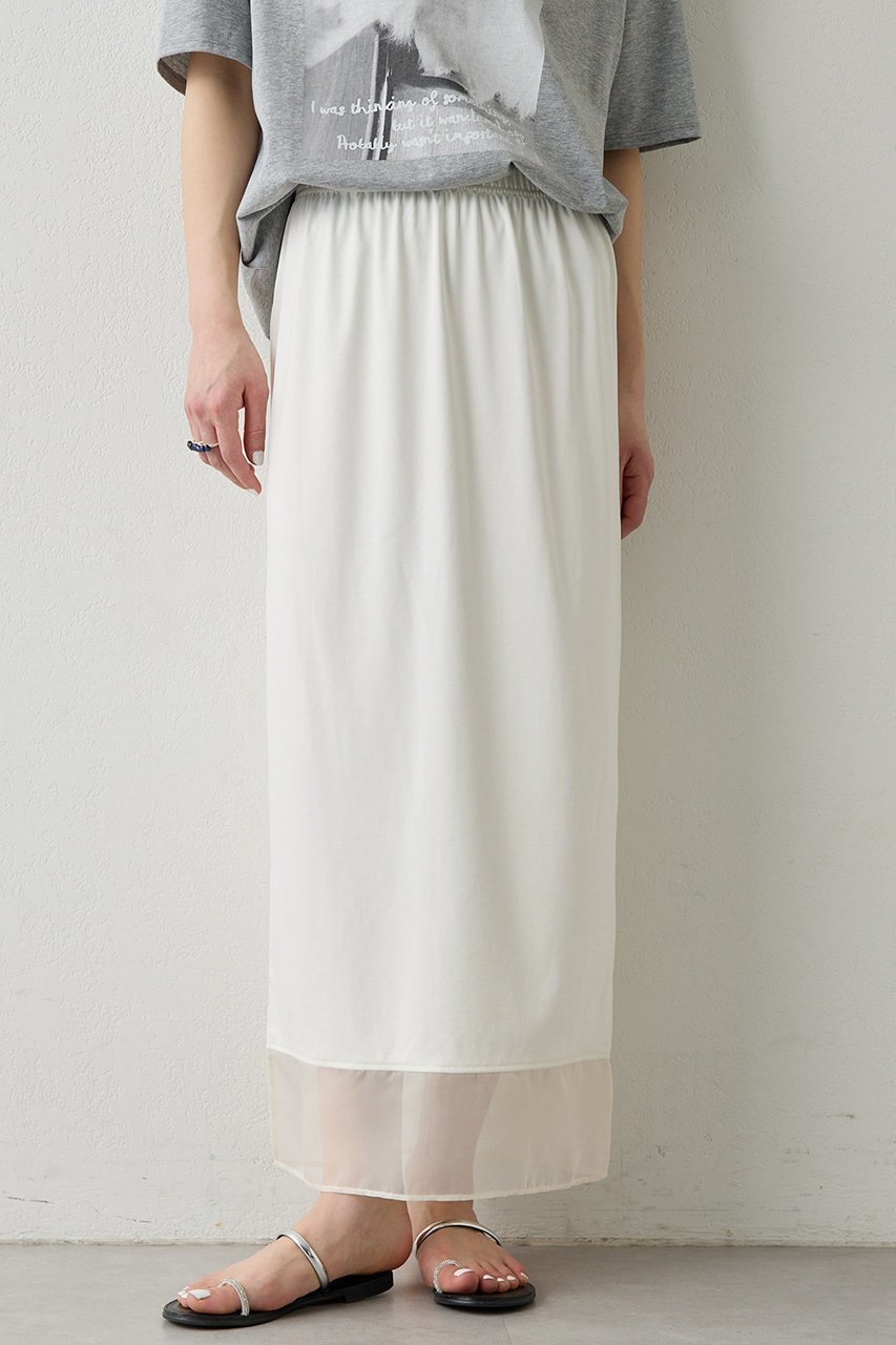 【ウィムガゼット/Whim Gazette】の【THE PAUSE】シアーヘムタイトスカート 人気、トレンドファッション・服の通販 founy(ファニー) ファッション Fashion レディースファッション Fashion for Women スカート Skirts ロングスカート Long Skirts / Maxi & Midi Skirts 2026年 2026 なめらか Smooth, Silky Texture カットソー Cut and Sewn Top シアー Sheer, See-Through ストレッチ Stretch, Stretchy Fabric スリット Slit, Slit Detail タイトスカート Pencil Skirt, Tight Skirt チュール Tulip, Tulip Motif ロング Long, Long-Length 夏 Summer 春 Spring S/S・春夏 SS, Spring/Summer, Warm Season 楽ちん Easy Fit, Comfortable other-1|ID: prp329100004865311 ipo3291000000036213022