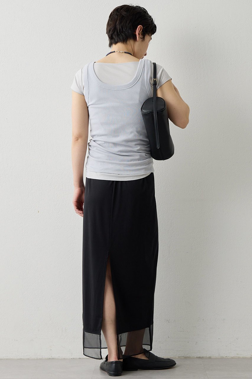 【ウィムガゼット/Whim Gazette】の【THE PAUSE】シアーヘムタイトスカート 人気、トレンドファッション・服の通販 founy(ファニー) ファッション Fashion レディースファッション Fashion for Women スカート Skirts ロングスカート Long Skirts / Maxi & Midi Skirts 2026年 2026 なめらか Smooth, Silky Texture カットソー Cut and Sewn Top シアー Sheer, See-Through ストレッチ Stretch, Stretchy Fabric スリット Slit, Slit Detail タイトスカート Pencil Skirt, Tight Skirt チュール Tulip, Tulip Motif ロング Long, Long-Length 夏 Summer 春 Spring S/S・春夏 SS, Spring/Summer, Warm Season 楽ちん Easy Fit, Comfortable other-4|ID: prp329100004865311 ipo3291000000036213034