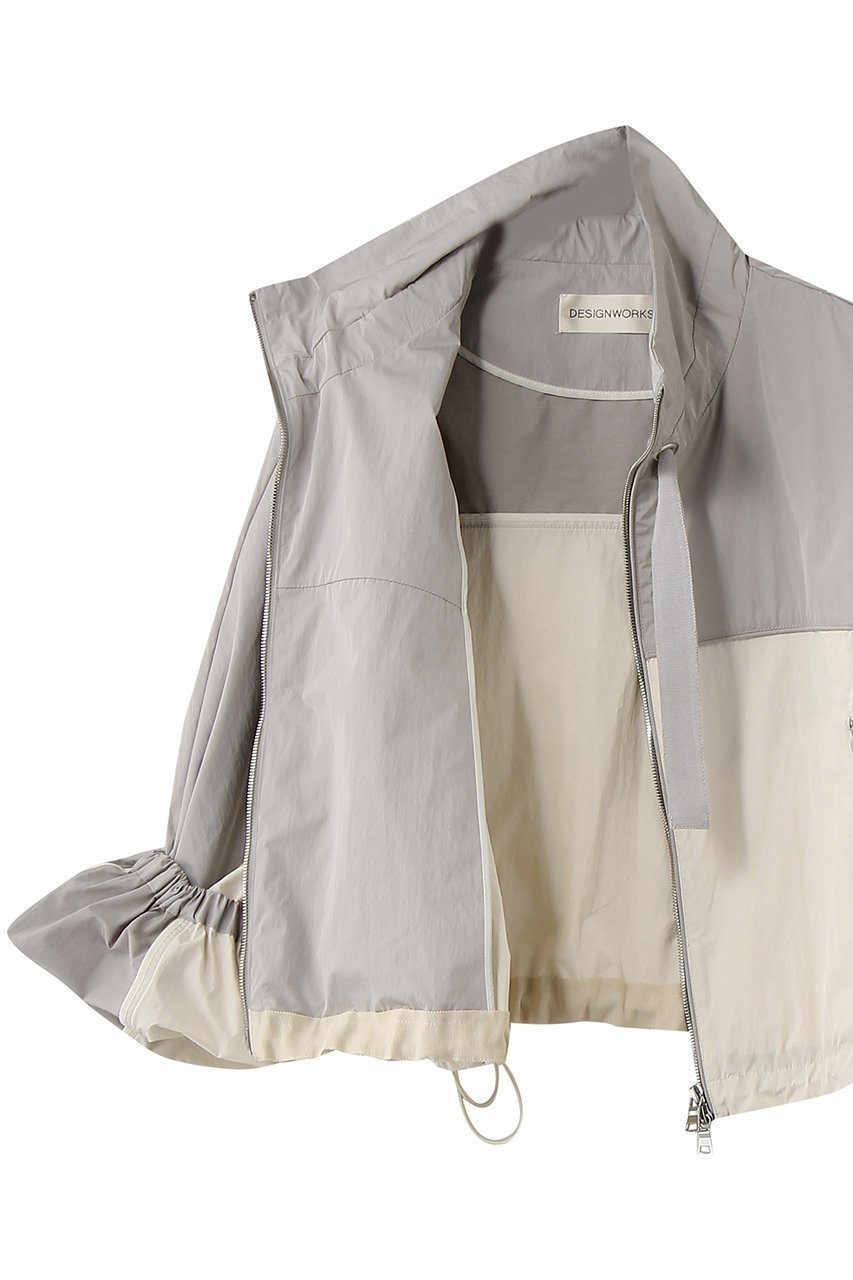 【デザイン ワークス/DESIGN WORKS】のタフタコンビブルゾン 人気、トレンドファッション・服の通販 founy(ファニー) 　ファッション　Fashion　レディースファッション　Fashion for Women　アウター　Coat / Outerwear Collection　レディースジャケット・軽アウター　Jackets　ブルゾンジャケット・スポーティアウター　Blouson Jackets　2026年　2026　おすすめ　Recommended / Our Picks　ジャケット　Jacket, Outerwear　スポーティ　Sporty, Casual Athletic　タフタ　Taffeta, Structured Fabric　ドローコード　Drawcord, Drawstring Cord　ブラウジング　Blouson Silhouette, Cinched Waist　ブルゾン　Blouson, Bomber Jacket　ボトム　Bottoms, Lower Wear　ミックス　Mix, Mixed Style　夏　Summer　春　Spring　S/S・春夏　SS, Spring/Summer, Warm Season　other-6|ID: prp329100004865322 ipo3291000000036213133