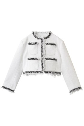 【ジェイドット/j.】 リングツイード ノーカラートリムジャケット人気、トレンドファッション・服の通販 founy(ファニー) ファッション Fashion レディースファッション Fashion for Women アウター Coat / Outerwear Collection レディースジャケット・軽アウター Jackets オケージョン Occasion Wear ジャケット Jacket, Outerwear ツイード Twill, Twill Weave パーティ Party, Party Style フリンジ Fringe, Tassel ポケット Pocket, Pocket Detail モノトーン Monotone, Black and White エレガント 上品 Elegant 新作・新入荷 New Arrivals / New In |ID:prp329100004865326