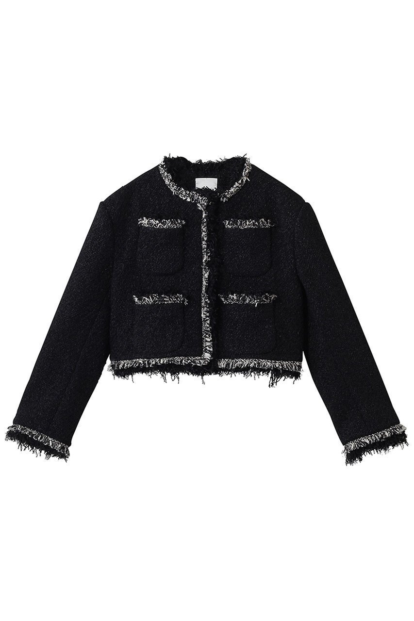 【ジェイドット/j.】のリングツイード ノーカラートリムジャケット インテリア・キッズ・メンズ・レディースファッション・服の通販 founy(ファニー) ファッション Fashion レディースファッション Fashion for Women アウター Coat / Outerwear Collection レディースジャケット・軽アウター Jackets オケージョン Occasion Wear ジャケット Jacket, Outerwear ツイード Twill, Twill Weave パーティ Party, Party Style フリンジ Fringe, Tassel ポケット Pocket, Pocket Detail モノトーン Monotone, Black and White エレガント 上品 Elegant 新作・新入荷 New Arrivals / New In ブラック|ID: prp329100004865326 ipo3291000000036213155