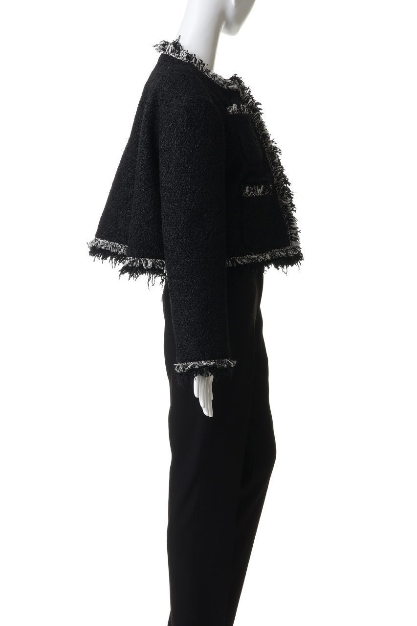 【ジェイドット/j.】のリングツイード ノーカラートリムジャケット 人気、トレンドファッション・服の通販 founy(ファニー) ファッション Fashion レディースファッション Fashion for Women アウター Coat / Outerwear Collection レディースジャケット・軽アウター Jackets オケージョン Occasion Wear ジャケット Jacket, Outerwear ツイード Twill, Twill Weave パーティ Party, Party Style フリンジ Fringe, Tassel ポケット Pocket, Pocket Detail モノトーン Monotone, Black and White エレガント 上品 Elegant 新作・新入荷 New Arrivals / New In other-3|ID: prp329100004865326 ipo3291000000036213158