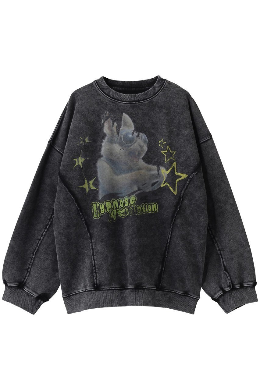 【メゾンスペシャル/MAISON SPECIAL】の【UNISEX】HYPNOSE Prime-Over クルースウェット(リス) インテリア・キッズ・メンズ・レディースファッション・服の通販 founy(ファニー) 　ファッション　Fashion　レディースファッション　Fashion for Women　トップス・カットソー　Cut & Sew Tops　シャツ・ブラウス・オフィスカジュアル　Elegant Blouses & Button-Ups　レディースパーカー・カジュアルフーディー　Casual Hoodies & Sweatshirts　ロングTシャツ・Tシャツ　Longline T-Shirts & Tees　スウェット・クルーネックトップス　Sweatshirts & Crewnecks / Relaxed Fit Sweat Tops　カットソー・ベーシックTシャツ　Cut-and-Sewn Tops / Stretch Tees & Basics　2026年　2026　ユニセックス　Unisex, Genderless　カットオフ　Cut-Off Design　ショルダー　Shoulder, Shoulder Strap　スウェット / スエット　Sweatshirt, Sweatwear　ドロップ　Drop Shoulder, Dropped Style　プリント　Print, Printed Pattern　ベーシック　Basic, Essential　夏　Summer　春　Spring　S/S・春夏　SS, Spring/Summer, Warm Season　BLK(ブラック)|ID: prp329100004865329 ipo3291000000036213176