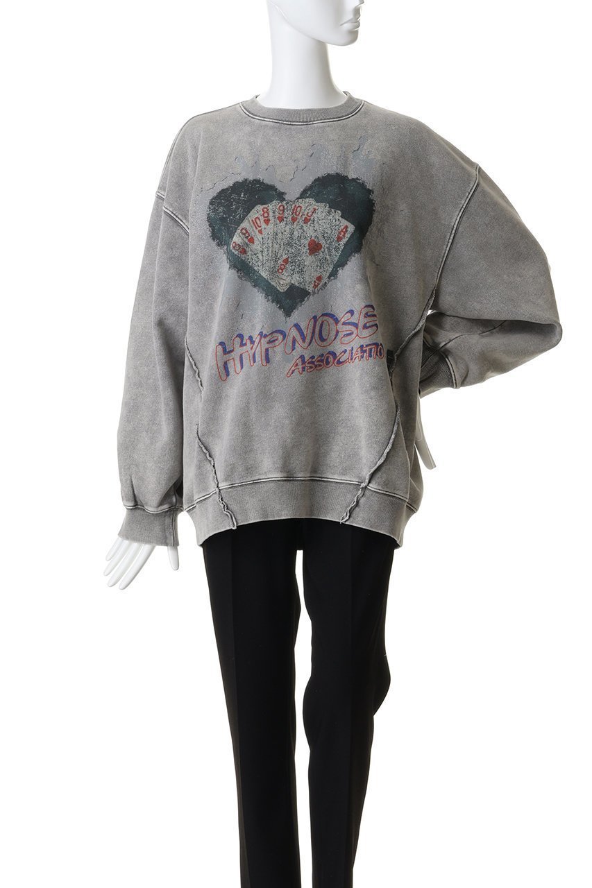 【メゾンスペシャル/MAISON SPECIAL】の【UNISEX】HYPNOSE Prime-Over クルースウェット(トランプ) 人気、トレンドファッション・服の通販 founy(ファニー) 　ファッション　Fashion　レディースファッション　Fashion for Women　トップス・カットソー　Cut & Sew Tops　シャツ・ブラウス・オフィスカジュアル　Elegant Blouses & Button-Ups　レディースパーカー・カジュアルフーディー　Casual Hoodies & Sweatshirts　ロングTシャツ・Tシャツ　Longline T-Shirts & Tees　スウェット・クルーネックトップス　Sweatshirts & Crewnecks / Relaxed Fit Sweat Tops　カットソー・ベーシックTシャツ　Cut-and-Sewn Tops / Stretch Tees & Basics　2026年　2026　ユニセックス　Unisex, Genderless　カッティング　Cutting Detail　ショルダー　Shoulder, Shoulder Strap　シンプル　Simple, Minimal　スウェット / スエット　Sweatshirt, Sweatwear　ドロップ　Drop Shoulder, Dropped Style　フロント　Front, Front Design　プリント　Print, Printed Pattern　ボトム　Bottoms, Lower Wear　夏　Summer　春　Spring　S/S・春夏　SS, Spring/Summer, Warm Season　other-2|ID: prp329100004865332 ipo3291000000036213199