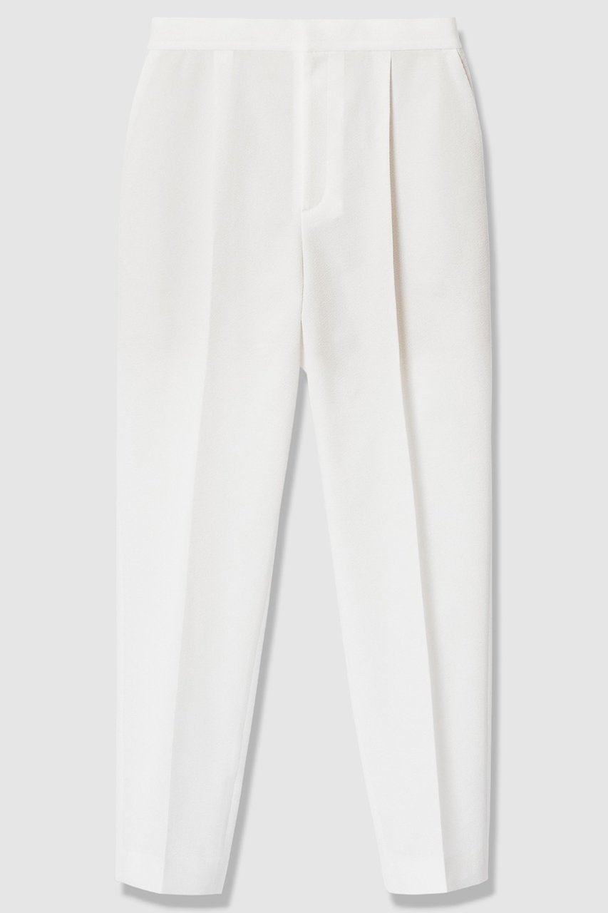 【アナイ/ANAYI】のサッカーストレッチテーパードパンツ インテリア・キッズ・メンズ・レディースファッション・服の通販 founy(ファニー) 　ファッション　Fashion　レディースファッション　Fashion for Women　パンツ　Pants & Trousers　2026年　2026　サッカー　Seersucker, Summer Fabric　ストライプ　Stripe, Striped Pattern　ストレッチ　Stretch, Stretchy Fabric　センター　Center, Center Line　夏　Summer　春　Spring　S/S・春夏　SS, Spring/Summer, Warm Season　無地　Plain, Solid Color　ホワイト|ID: prp329100004865343 ipo3291000000036213299