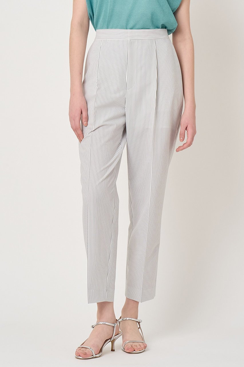 【アナイ/ANAYI】のサッカーストレッチテーパードパンツ 人気、トレンドファッション・服の通販 founy(ファニー) 　ファッション　Fashion　レディースファッション　Fashion for Women　パンツ　Pants & Trousers　サッカー　Seersucker, Summer Fabric　ストライプ　Stripe, Striped Pattern　ストレッチ　Stretch, Stretchy Fabric　センター　Center, Center Line　新作・新入荷　New Arrivals / New In　無地　Plain, Solid Color　other-7|ID: prp329100004865343 ipo3291000000036550639