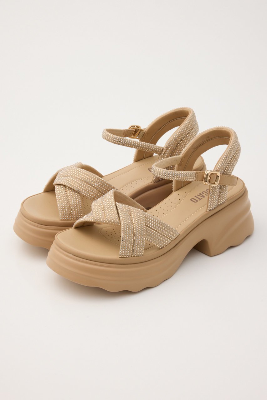 【スタッカート/STACCATO】のコスモパテッドソフティーコンフォートタンク インテリア・キッズ・メンズ・レディースファッション・服の通販 founy(ファニー) 　ファッション　Fashion　レディースファッション　Fashion for Women　エアリー　Airy Texture　サンダル　Sandals, Summer Shoes　ストーン　Stone, Gem-Like　軽量　Lightweight, Ultra Light　アプリコット|ID: prp329100004865347 ipo3291000000036213339