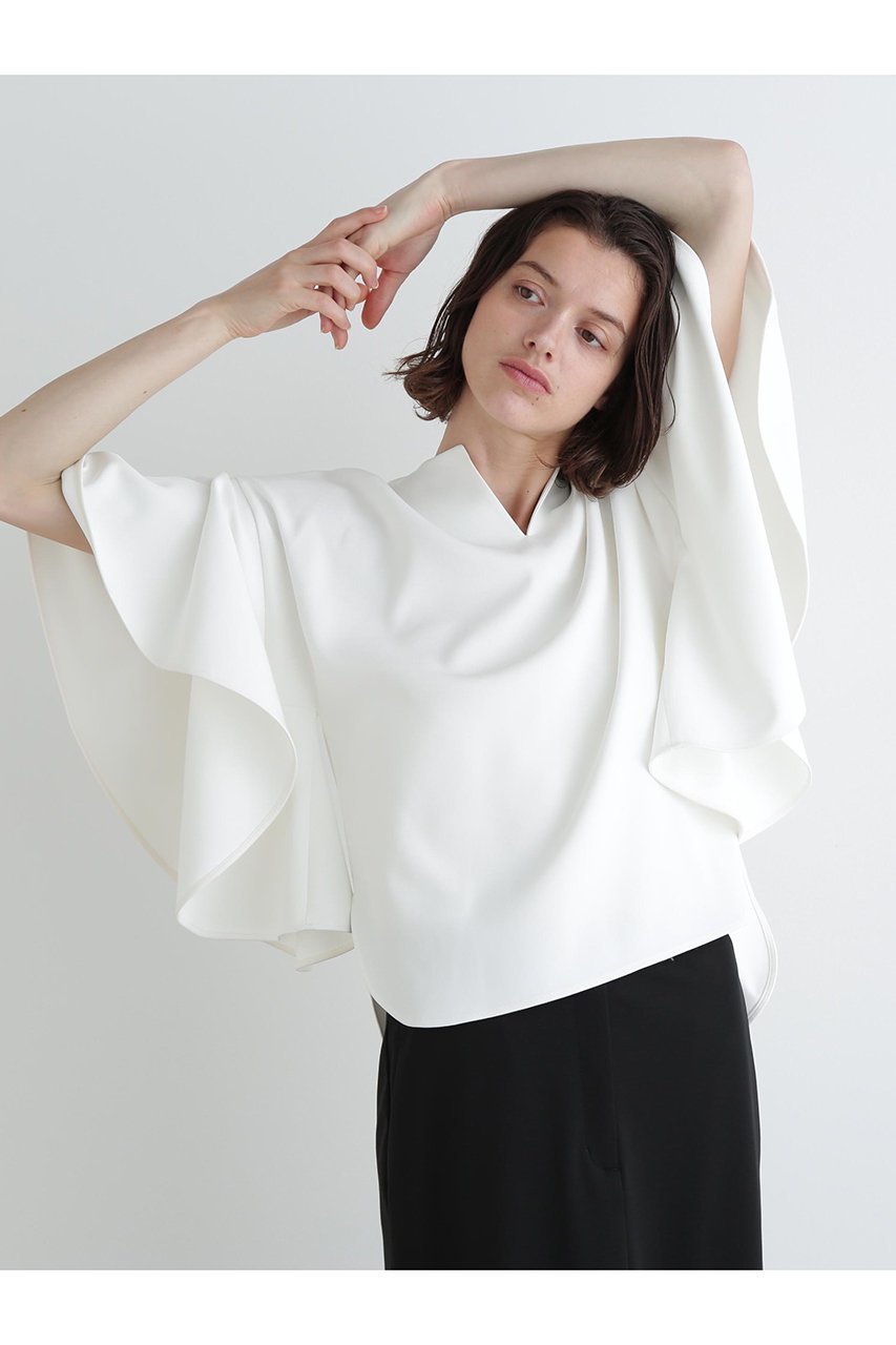 【ル フィル/LE PHIL】の2WAYツイルフレアブラウス 人気、トレンドファッション・服の通販 founy(ファニー) 　ファッション　Fashion　レディースファッション　Fashion for Women　トップス・カットソー　Cut & Sew Tops　シャツ・ブラウス・オフィスカジュアル　Elegant Blouses & Button-Ups　2026年　2026　おすすめ　Recommended / Our Picks　ショート　Short, Short Length　スリーブ　Sleeve, Long Sleeve / Short Sleeve　セットアップ　Set-Up, Coordinated Outfit　フェミニン　Feminine, Girly　フォーマル　Formal, Dressy　フレア　Flare, Flared　エレガント 上品　Elegant　夏　Summer　春　Spring　S/S・春夏　SS, Spring/Summer, Warm Season　other-2|ID: prp329100004866270 ipo3291000000036232614