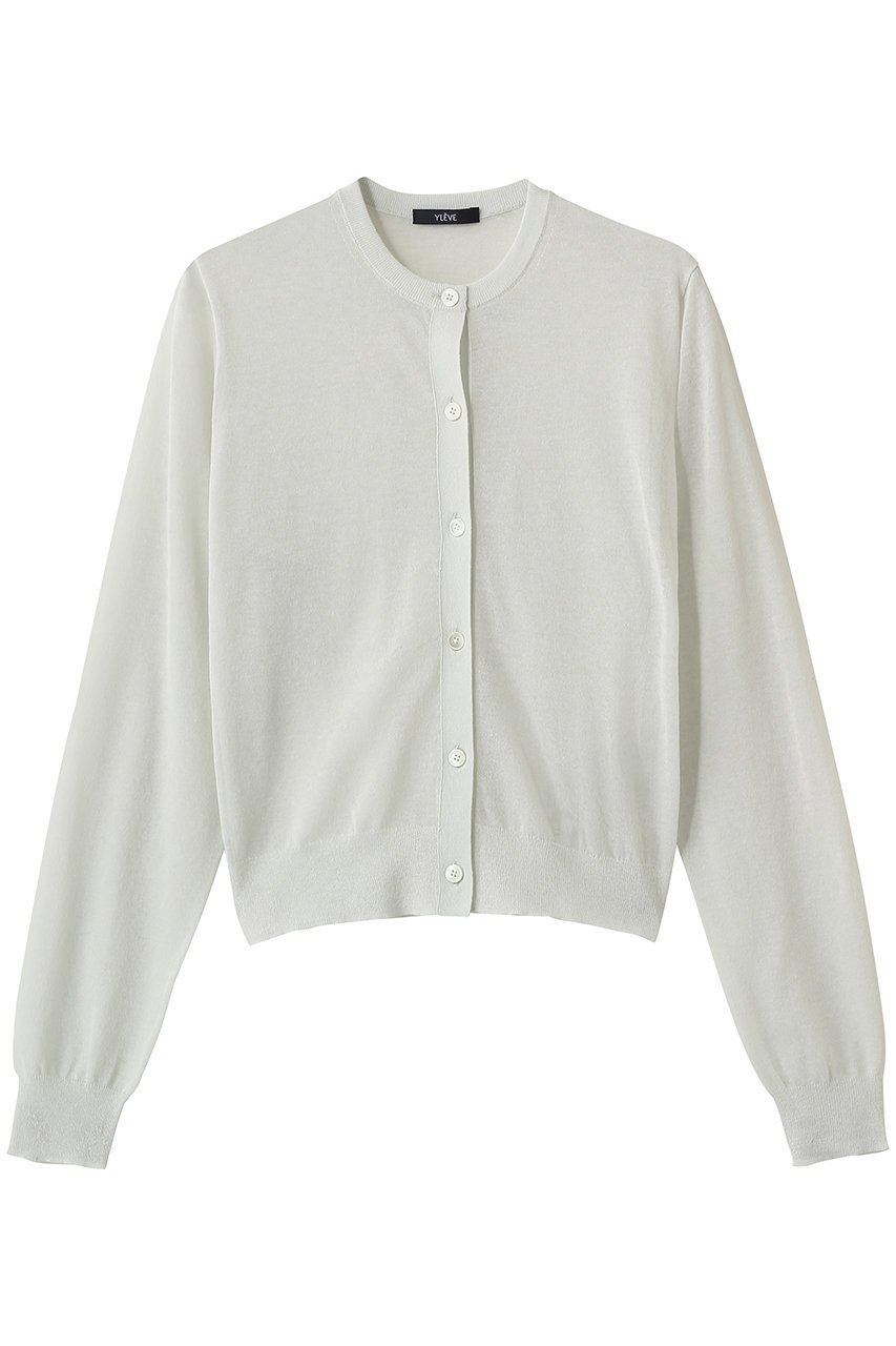 【イレーヴ/YLEVE】のシアー リブ ニット カーディガン インテリア・キッズ・メンズ・レディースファッション・服の通販 founy(ファニー) ファッション Fashion レディースファッション Fashion for Women トップス・カットソー Cut & Sew Tops ニット Knit Tops & Sweaters カーディガン・羽織り Layered Style Cardigans 2026年 2026 カーディガン Cardigan, Knitwear コンパクト Compact, Small Size シアー Sheer, See-Through フォルム Silhouette, Form エレガント 上品 Elegant 夏 Summer 春 Spring S/S・春夏 SS, Spring/Summer, Warm Season アイスブルー|ID: prp329100004866272 ipo3291000000036232686