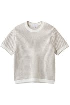 【メゾン キツネ/MAISON KITSUNE】のLACE KNIT STRIPED ショートスリーブ ジャンパー 人気、トレンドファッション・服の通販 founy(ファニー) ファッション Fashion レディースファッション Fashion for Women トップス・カットソー Cut & Sew Tops ニット Knit Tops & Sweaters カジュアルプルオーバー・ニットトップス Pullovers & Knit Tops / Casual Pullovers 2026年 2026 ショート Short, Short Length シンプル Simple, Minimal ストライプ Stripe, Striped Pattern スリーブ Sleeve, Long Sleeve / Short Sleeve レース Lace, Lace Fabric 夏 Summer 春 Spring S/S・春夏 SS, Spring/Summer, Warm Season thumbnail エクリュ/ペリカン|ID: prp329100004866275 ipo3291000000036232721