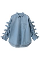 【フォルフォルモ/FORFORMO】のRibbon Sleeve Denim Shirt 人気、トレンドファッション・服の通販 founy(ファニー) ファッション Fashion レディースファッション Fashion for Women トップス・カットソー Cut & Sew Tops シャツ・ブラウス・オフィスカジュアル Elegant Blouses & Button-Ups 2026年 2026 おすすめ Recommended / Our Picks ジャケット Jacket, Outerwear スリーブ Sleeve, Long Sleeve / Short Sleeve テーパード Tapered, Tapered Pants デニム Denim, Jeans Material フェミニン Feminine, Girly ロング Long, Long-Length ワーク Workwear, Utility Style 夏 Summer 春 Spring S/S・春夏 SS, Spring/Summer, Warm Season thumbnail ブルー|ID: prp329100004866278 ipo3291000000036232755