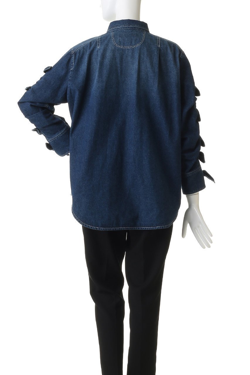 【フォルフォルモ/FORFORMO】のRibbon Sleeve Denim Shirt 人気、トレンドファッション・服の通販 founy(ファニー) 　ファッション　Fashion　レディースファッション　Fashion for Women　トップス・カットソー　Cut & Sew Tops　シャツ・ブラウス・オフィスカジュアル　Elegant Blouses & Button-Ups　2026年　2026　おすすめ　Recommended / Our Picks　ジャケット　Jacket, Outerwear　スリーブ　Sleeve, Long Sleeve / Short Sleeve　テーパード　Tapered, Tapered Pants　デニム　Denim, Jeans Material　フェミニン　Feminine, Girly　ロング　Long, Long-Length　ワーク　Workwear, Utility Style　夏　Summer　春　Spring　S/S・春夏　SS, Spring/Summer, Warm Season　other-4|ID: prp329100004866278 ipo3291000000036232760