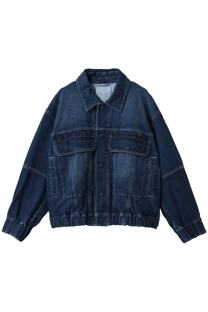 【フォルフォルモ/FORFORMO】のAdjustable Denim Jacket インテリア・キッズ・メンズ・レディースファッション・服の通販 founy(ファニー) ファッション Fashion レディースファッション Fashion for Women アウター Coat / Outerwear Collection レディースジャケット・軽アウター Jackets 2026年 2026 コンパクト Compact, Small Size ジャケット Jacket, Outerwear ストレッチ Stretch, Stretchy Fabric デニム Denim, Jeans Material バランス Balance, Style Balance フィット Fit, Slim Fit フォルム Silhouette, Form ブラウジング Blouson Silhouette, Cinched Waist ワンポイント One Point, Statement Accent 夏 Summer 春 Spring S/S・春夏 SS, Spring/Summer, Warm Season ネイビー|ID: prp329100004866279 ipo3291000000036232766