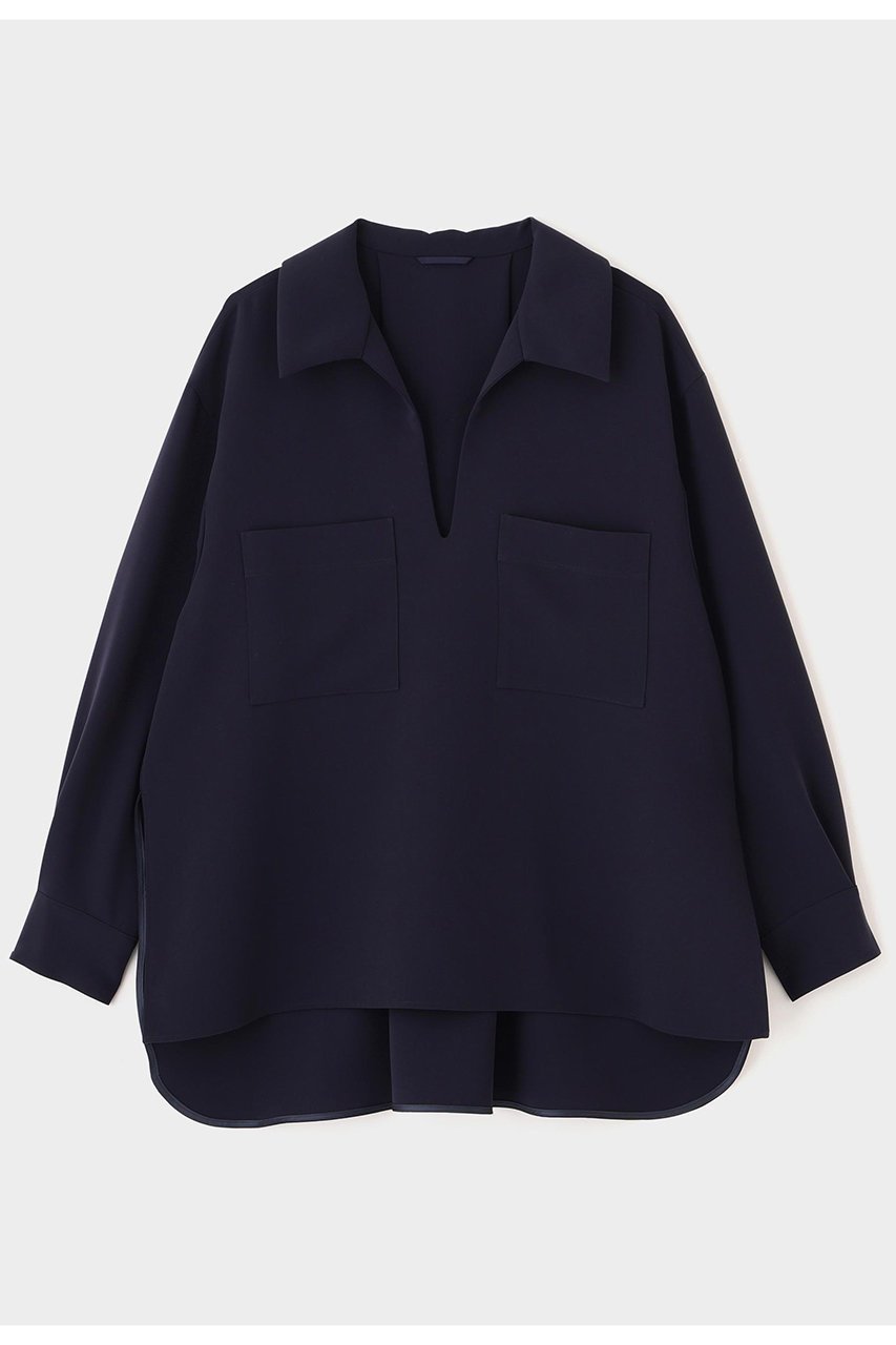 【ル フィル/LE PHIL】の2WAYライトダブルクロスブラウス 人気、トレンドファッション・服の通販 founy(ファニー) 　ファッション　Fashion　レディースファッション　Fashion for Women　トップス・カットソー　Cut & Sew Tops　シャツ・ブラウス・オフィスカジュアル　Elegant Blouses & Button-Ups　オケージョン　Occasion Wear　ストレッチ　Stretch, Stretchy Fabric　スリーブ　Sleeve, Long Sleeve / Short Sleeve　ビッグ　Big, Oversized　フェミニン　Feminine, Girly　ポケット　Pocket, Pocket Detail　ロング　Long, Long-Length　エレガント 上品　Elegant　春　Spring　秋　Autumn　 other-1|ID: prp329100004866286 ipo3291000000036232841