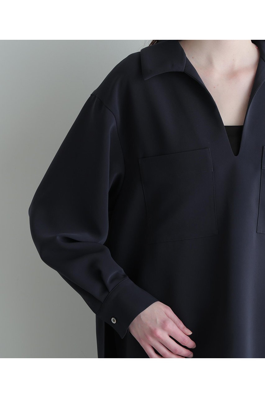 【ル フィル/LE PHIL】の2WAYライトダブルクロスブラウス 人気、トレンドファッション・服の通販 founy(ファニー) 　ファッション　Fashion　レディースファッション　Fashion for Women　トップス・カットソー　Cut & Sew Tops　シャツ・ブラウス・オフィスカジュアル　Elegant Blouses & Button-Ups　オケージョン　Occasion Wear　ストレッチ　Stretch, Stretchy Fabric　スリーブ　Sleeve, Long Sleeve / Short Sleeve　ビッグ　Big, Oversized　フェミニン　Feminine, Girly　ポケット　Pocket, Pocket Detail　ロング　Long, Long-Length　エレガント 上品　Elegant　春　Spring　秋　Autumn　other-7|ID: prp329100004866286 ipo3291000000036232851