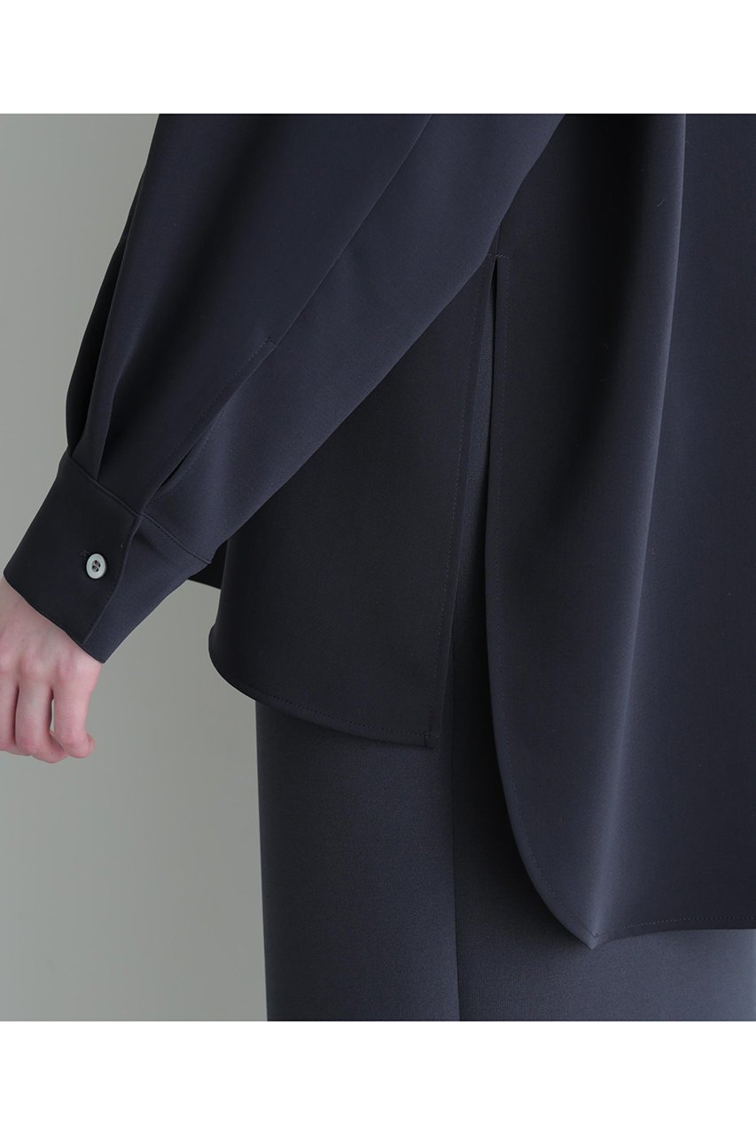 【ル フィル/LE PHIL】の2WAYライトダブルクロスブラウス 人気、トレンドファッション・服の通販 founy(ファニー) 　ファッション　Fashion　レディースファッション　Fashion for Women　トップス・カットソー　Cut & Sew Tops　シャツ・ブラウス・オフィスカジュアル　Elegant Blouses & Button-Ups　オケージョン　Occasion Wear　ストレッチ　Stretch, Stretchy Fabric　スリーブ　Sleeve, Long Sleeve / Short Sleeve　ビッグ　Big, Oversized　フェミニン　Feminine, Girly　ポケット　Pocket, Pocket Detail　ロング　Long, Long-Length　エレガント 上品　Elegant　春　Spring　秋　Autumn　other-8|ID: prp329100004866286 ipo3291000000036232852