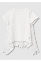 【アルアバイル/allureville】の【LOULOU WILLOUGHBY】レースドッキングロングTシャツ 人気、トレンドファッション・服の通販 founy(ファニー) ファッション Fashion レディースファッション Fashion for Women トップス・カットソー Cut & Sew Tops シャツ・ブラウス・オフィスカジュアル Elegant Blouses & Button-Ups ロングTシャツ・Tシャツ Longline T-Shirts & Tees カットソー・ベーシックTシャツ Cut-and-Sewn Tops / Stretch Tees & Basics 2026年 2026 ケミカル Chemical, Chemical Wash ショート Short, Short Length スカラップ Scallop, Scalloped Edge スリーブ Sleeve, Long Sleeve / Short Sleeve ドッキング Docking, Mixed Material レース Lace, Lace Fabric 夏 Summer 春 Spring S/S・春夏 SS, Spring/Summer, Warm Season thumbnail ホワイト|ID: prp329100004866303 ipo3291000000036233157