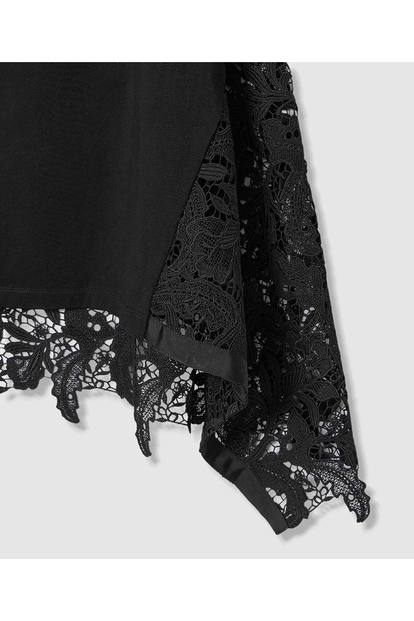 【アルアバイル/allureville】の【LOULOU WILLOUGHBY】レースドッキングロングTシャツ 人気、トレンドファッション・服の通販 founy(ファニー) 　ファッション　Fashion　レディースファッション　Fashion for Women　トップス・カットソー　Cut & Sew Tops　シャツ・ブラウス・オフィスカジュアル　Elegant Blouses & Button-Ups　ロングTシャツ・Tシャツ　Longline T-Shirts & Tees　カットソー・ベーシックTシャツ　Cut-and-Sewn Tops / Stretch Tees & Basics　2026年　2026　ケミカル　Chemical, Chemical Wash　ショート　Short, Short Length　スカラップ　Scallop, Scalloped Edge　スリーブ　Sleeve, Long Sleeve / Short Sleeve　ドッキング　Docking, Mixed Material　レース　Lace, Lace Fabric　夏　Summer　春　Spring　S/S・春夏　SS, Spring/Summer, Warm Season　other-5|ID: prp329100004866303 ipo3291000000036233163