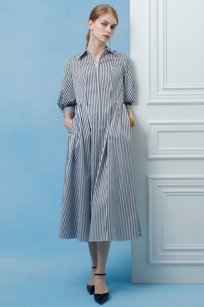 【アルアバイル/allureville】の【LOULOU WILLOUGHBY】タックパフシャツワンピース 人気、トレンドファッション・服の通販 founy(ファニー) 　ファッション　Fashion　レディースファッション　Fashion for Women　ワンピース　Dresses　シャツワンピース / 1枚で着映えコーデ　Shirt Dresses　チュニック　Tunic Tops & Dresses　2026年　2026　スリーブ　Sleeve, Long Sleeve / Short Sleeve　チュニック　Tunic, Long Top　ドレス　Dress, One-Piece　フィット　Fit, Slim Fit　フレア　Flare, Flared　ロング　Long, Long-Length　夏　Summer　春　Spring　S/S・春夏　SS, Spring/Summer, Warm Season　other-6|ID: prp329100004866305 ipo3291000000036233191