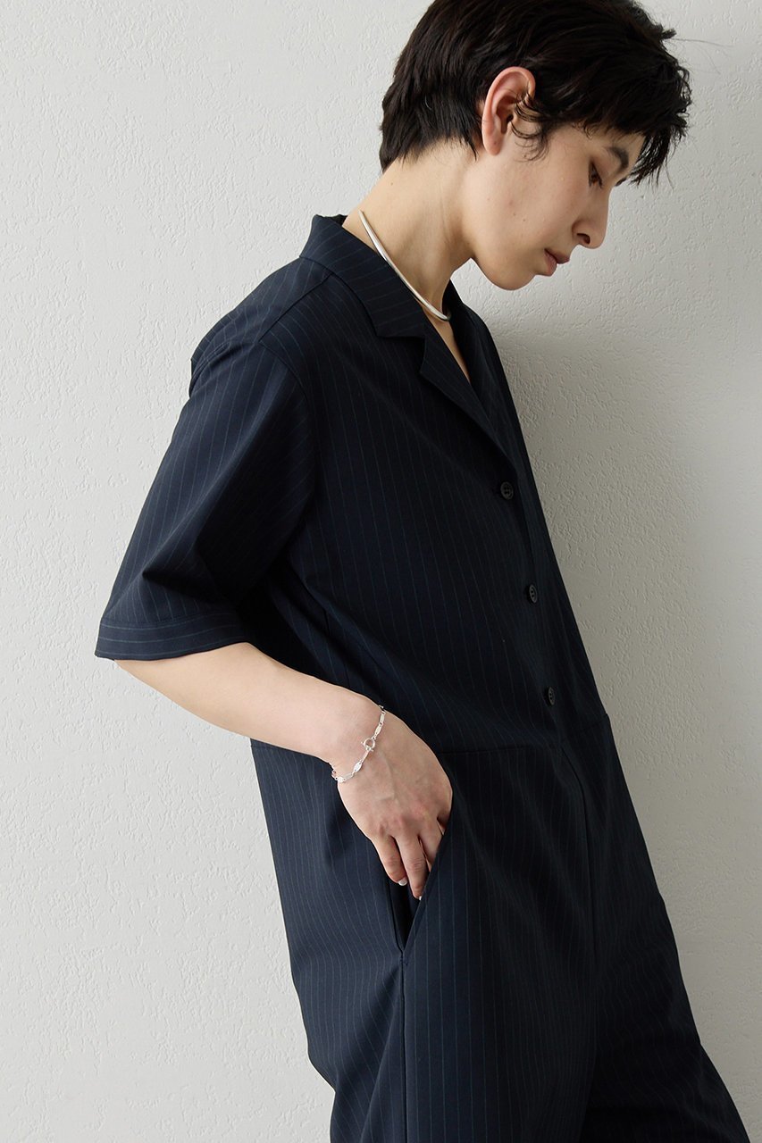 【ウィムガゼット/Whim Gazette】の【THE PAUSE】ストライプカイキンジャンプスーツ 人気、トレンドファッション・服の通販 founy(ファニー) 　ファッション　Fashion　レディースファッション　Fashion for Women　パンツ　Pants & Trousers　2026年　2026　インナー　Innerwear　クラシック　Classic, Timeless Style　シンプル　Simple, Minimal　ストライプ　Stripe, Striped Pattern　ストレッチ　Stretch, Stretchy Fabric　スーツ　Suit, Formalwear　バランス　Balance, Style Balance　マニッシュ　Mannish, Boyish　半袖　Short Sleeve, Half Sleeve　夏　Summer　春　Spring　S/S・春夏　SS, Spring/Summer, Warm Season　other-4|ID: prp329100004866307 ipo3291000000036233214