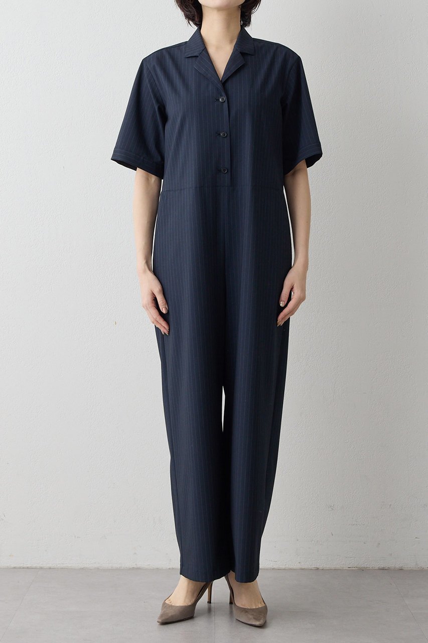 【ウィムガゼット/Whim Gazette】の【THE PAUSE】ストライプカイキンジャンプスーツ 人気、トレンドファッション・服の通販 founy(ファニー) 　ファッション　Fashion　レディースファッション　Fashion for Women　パンツ　Pants & Trousers　2026年　2026　インナー　Innerwear　クラシック　Classic, Timeless Style　シンプル　Simple, Minimal　ストライプ　Stripe, Striped Pattern　ストレッチ　Stretch, Stretchy Fabric　スーツ　Suit, Formalwear　バランス　Balance, Style Balance　マニッシュ　Mannish, Boyish　半袖　Short Sleeve, Half Sleeve　夏　Summer　春　Spring　S/S・春夏　SS, Spring/Summer, Warm Season　other-5|ID: prp329100004866307 ipo3291000000036233216