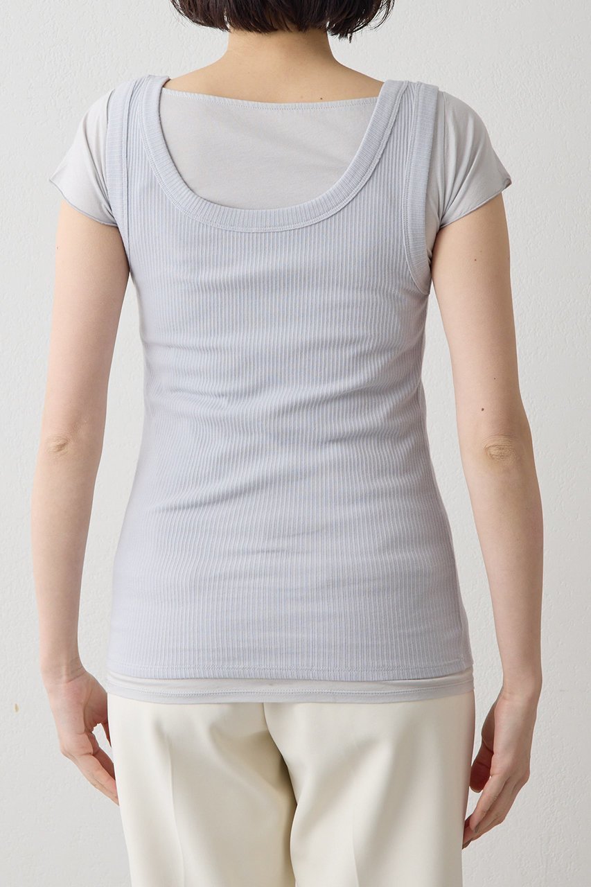 【ウィムガゼット/Whim Gazette】の【THE PAUSE】タンクSET TEE 人気、トレンドファッション・服の通販 founy(ファニー) 　ファッション　Fashion　レディースファッション　Fashion for Women　トップス・カットソー　Cut & Sew Tops　シャツ・ブラウス・オフィスカジュアル　Elegant Blouses & Button-Ups　ロングTシャツ・Tシャツ　Longline T-Shirts & Tees　カットソー・ベーシックTシャツ　Cut-and-Sewn Tops / Stretch Tees & Basics　2026年　2026　カットソー　Cut and Sewn Top　クール　Cool, Chic　コンパクト　Compact, Small Size　シアー　Sheer, See-Through　ショート　Short, Short Length　スリーブ　Sleeve, Long Sleeve / Short Sleeve　タンク　Tank Top, Sleeveless Top　ランダム　Random, Irregular　夏　Summer　春　Spring　S/S・春夏　SS, Spring/Summer, Warm Season　other-8|ID: prp329100004866308 ipo3291000000036233234