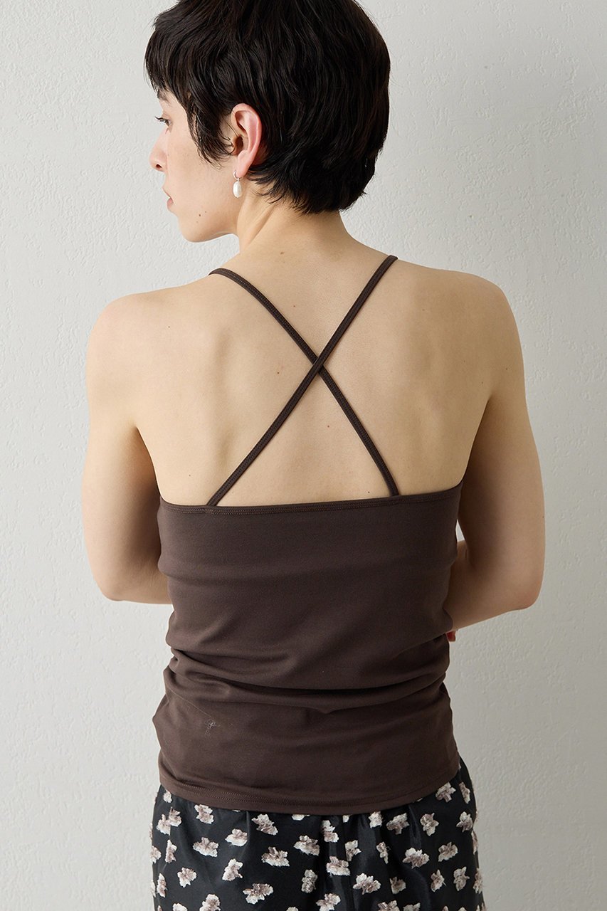 【ウィムガゼット/Whim Gazette】の【THE PAUSE】バッククロスキャミ 人気、トレンドファッション・服の通販 founy(ファニー) 　ファッション　Fashion　レディースファッション　Fashion for Women　トップス・カットソー　Cut & Sew Tops　キャミソール&ノースリーブ　Camisoles & Sleeveless Tops　シャツ・ブラウス・オフィスカジュアル　Elegant Blouses & Button-Ups　ロングTシャツ・Tシャツ　Longline T-Shirts & Tees　カットソー・ベーシックTシャツ　Cut-and-Sewn Tops / Stretch Tees & Basics　2026年　2026　おすすめ　Recommended / Our Picks　インナー　Innerwear　キャミソール　Camisole, Spaghetti Strap Top　コンパクト　Compact, Small Size　タンク　Tank Top, Sleeveless Top　フィット　Fit, Slim Fit　ベーシック　Basic, Essential　夏　Summer　春　Spring　S/S・春夏　SS, Spring/Summer, Warm Season　other-4|ID: prp329100004866311 ipo3291000000036233267