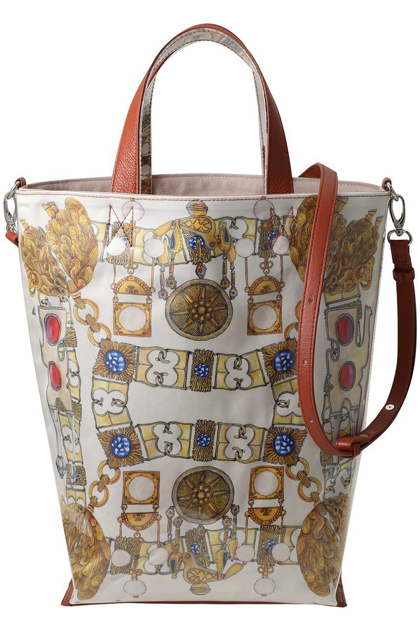 【その他のブランド/Other】のPVCハンドバッグ(大) インテリア・キッズ・メンズ・レディースファッション・服の通販 founy(ファニー) 　ファッション　Fashion　レディースファッション　Fashion for Women　グラフィック　Graphic, Graphic Design　リゾート　Resort, Vacation Style　新作・新入荷　New Arrivals / New In　オフホワイト|ID: prp329100004866318 ipo3291000000036233349