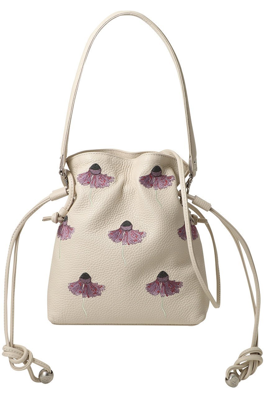 【その他のブランド/Other】のレザー刺繍ショルダーバッグ インテリア・キッズ・メンズ・レディースファッション・服の通販 founy(ファニー) 　ファッション　Fashion　レディースファッション　Fashion for Women　バッグ　Bags　コンパクト　Compact, Small Size　スマート　Smart, Elegant　エレガント 上品　Elegant　新作・新入荷　New Arrivals / New In　オフホワイト|ID: prp329100004866320 ipo3291000000036233374